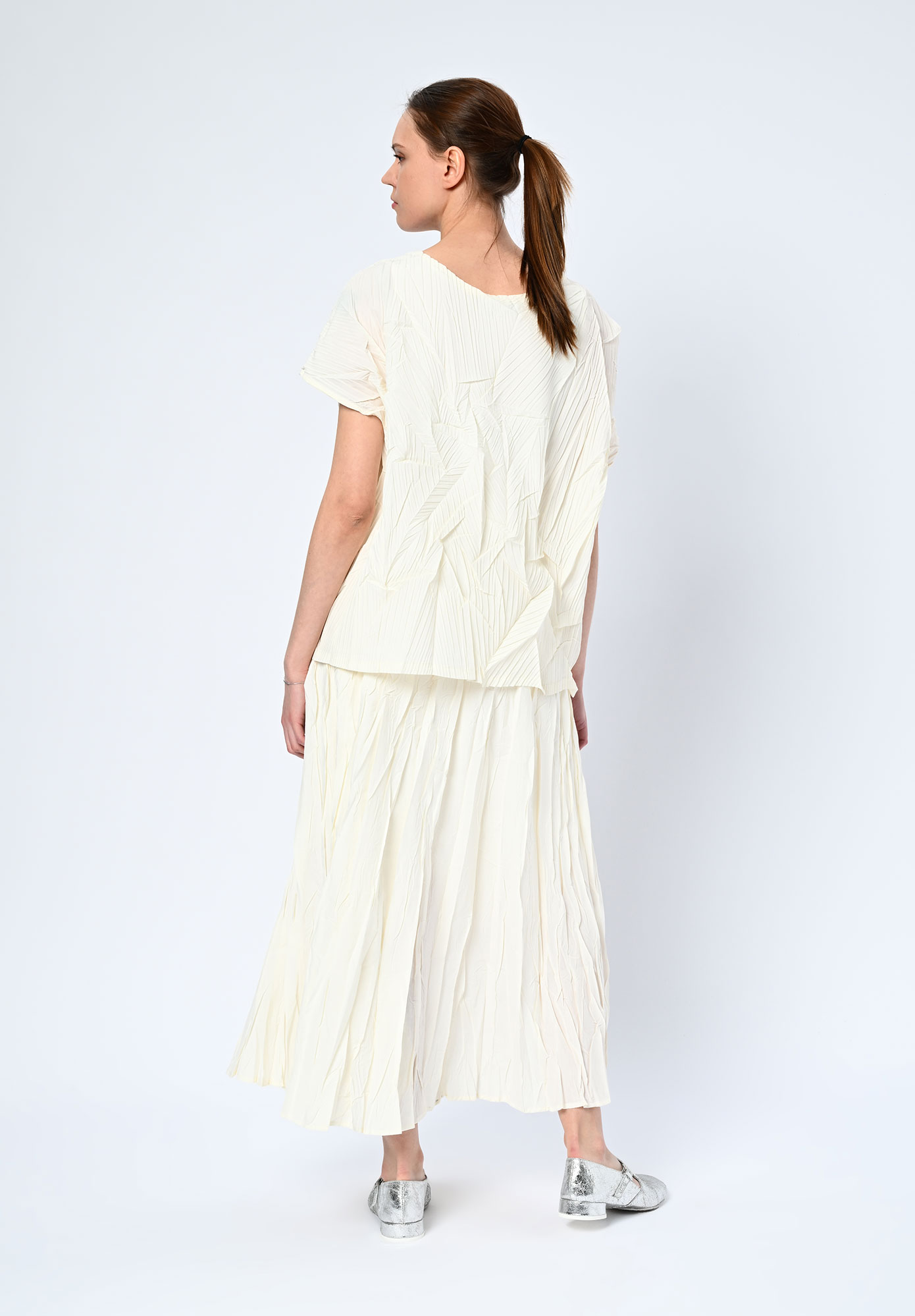 LA VACA LOCA - AZUCAR CRUSH PLEAT TOP - OFF WHITE