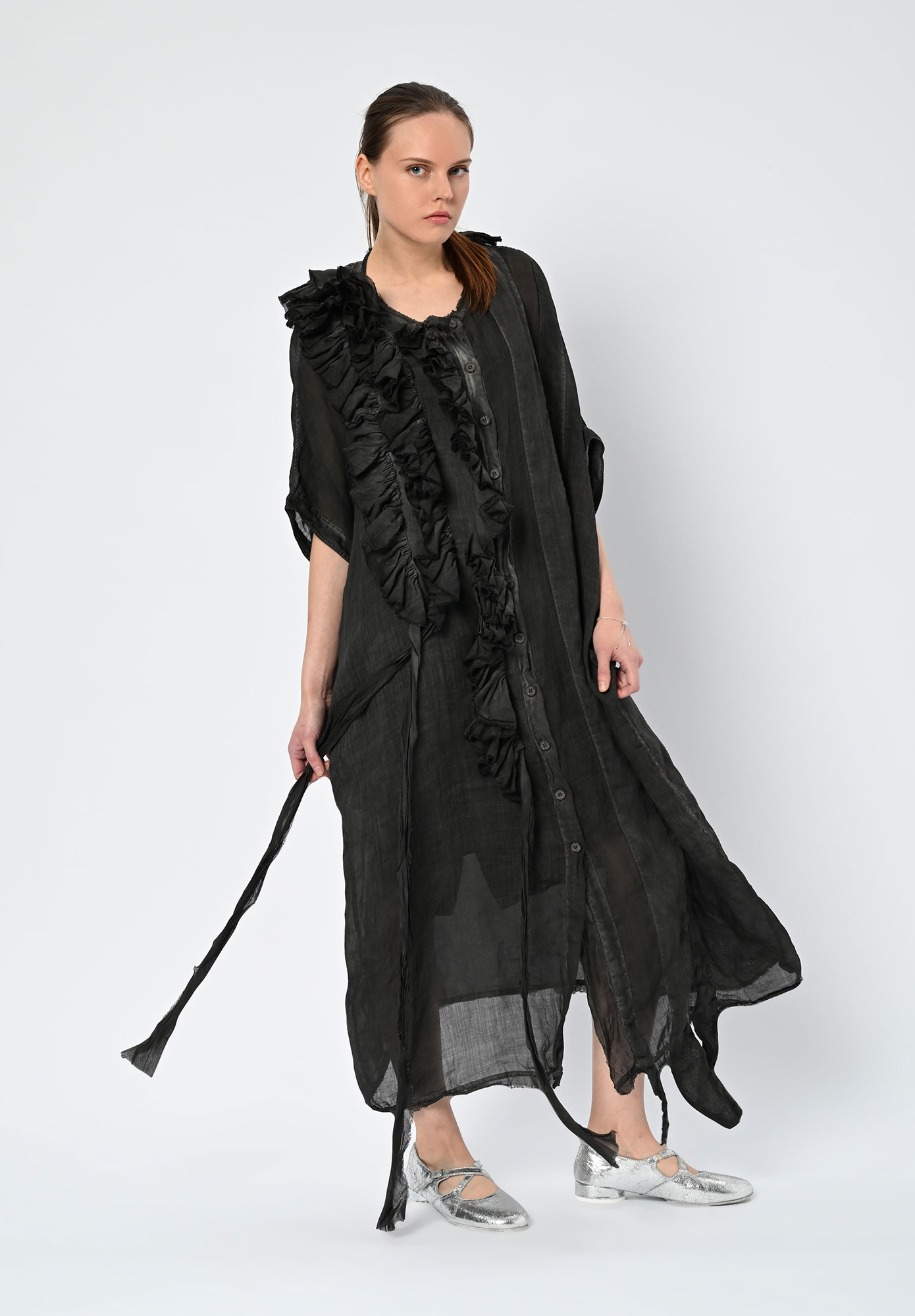 LA VACA LOCA - KASOS DRESS - COLD BLACK LA VACA LOCA - KASOS DRESS - COLD BLACK
