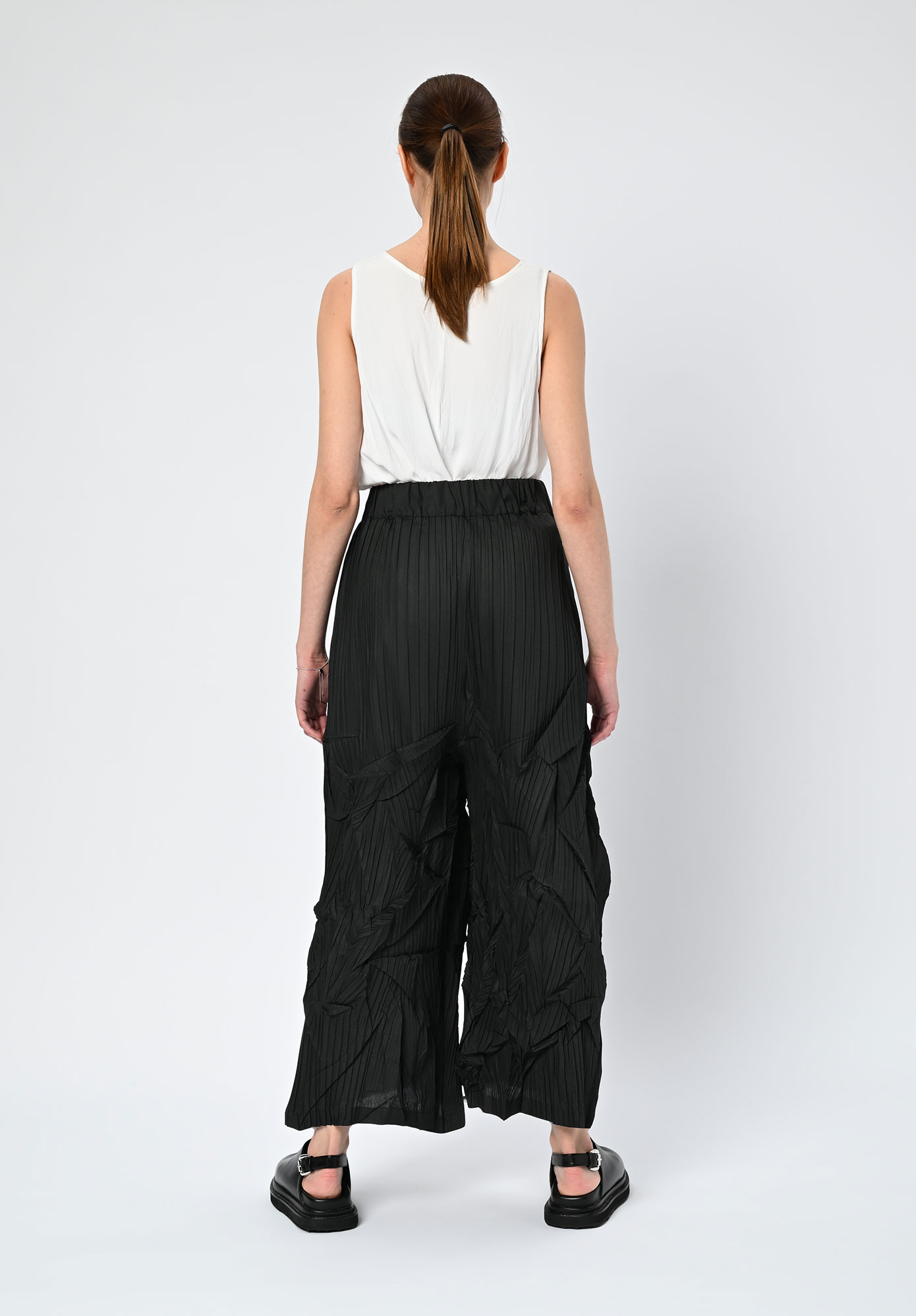 LA VACA LOCA - APERITIVO CRUSH PLEAT PANT - BLACK