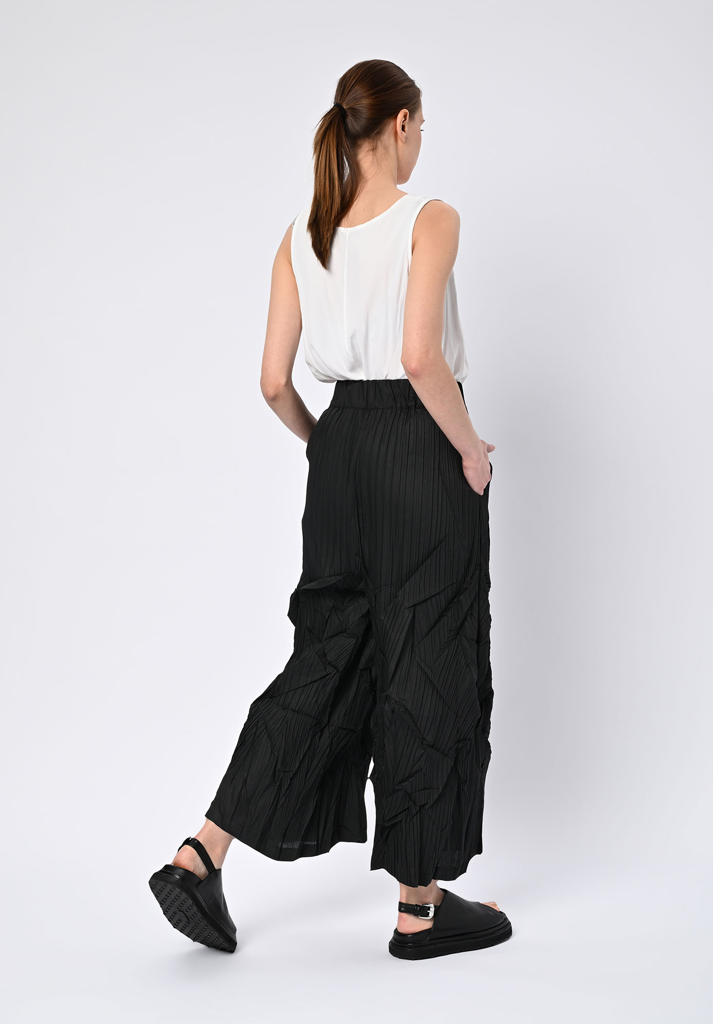 LA VACA LOCA - APERITIVO CRUSH PLEAT PANT - BLACK