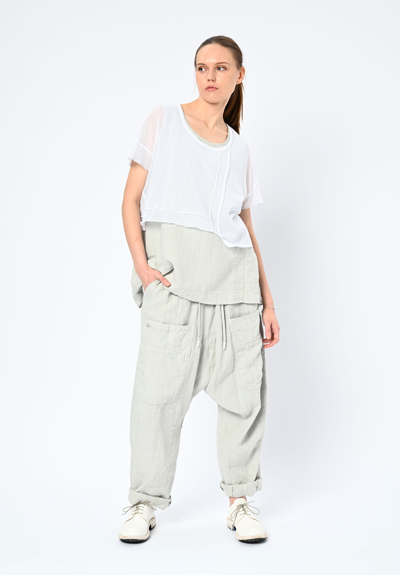 PAL OFFNER - CROPPED T-SHIRT - WHITE