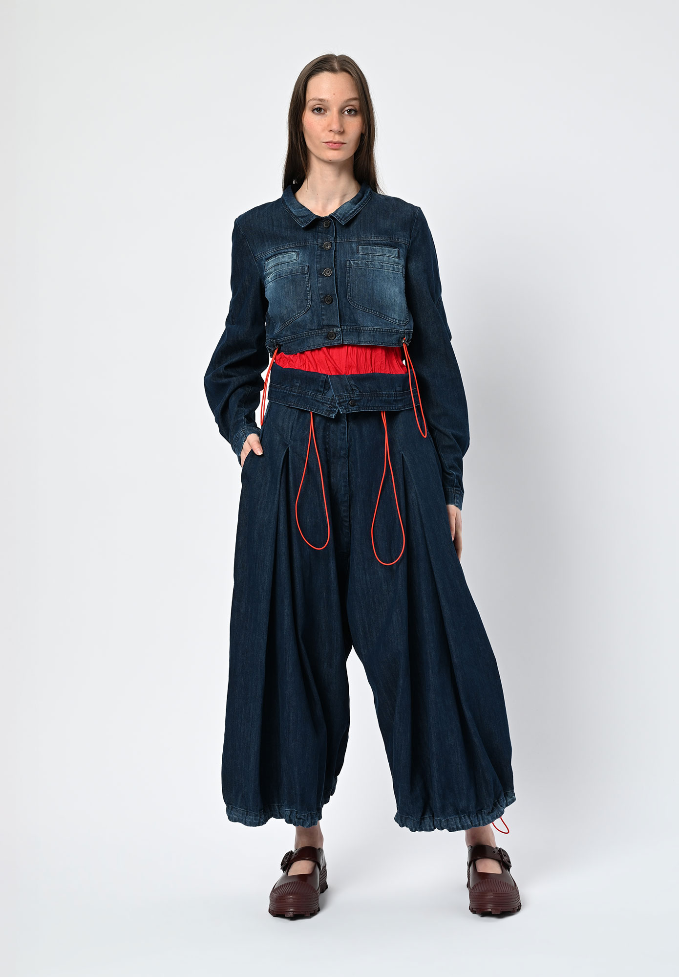 STUDIO RUNDHOLZ | DIP - CROPPED JACKET - STONE WASH
