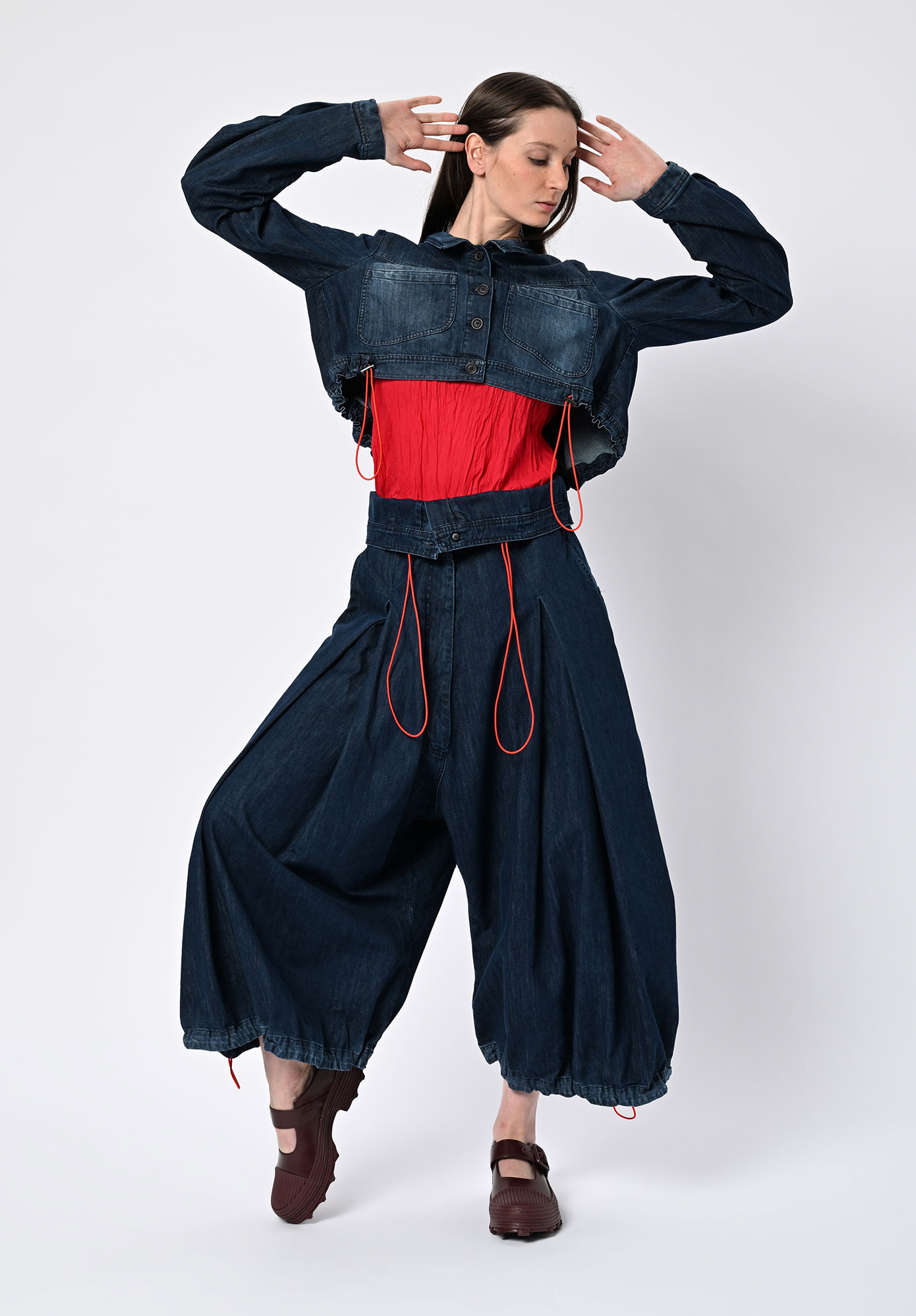 STUDIO RUNDHOLZ | DIP - CROPPED JACKET - STONE WASH