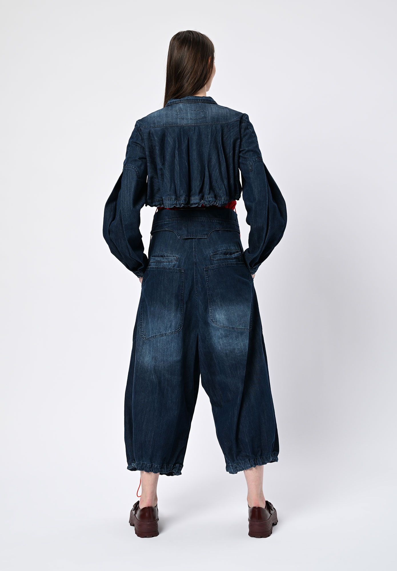STUDIO RUNDHOLZ | DIP - CROPPED JACKET - STONE WASH