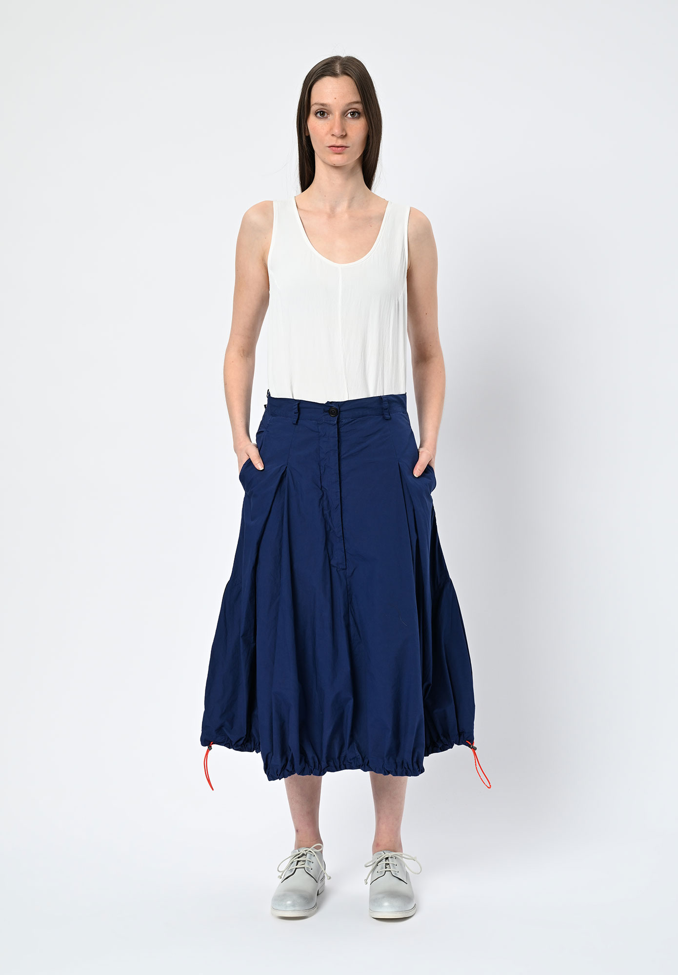 STUDIO RUNDHOLZ | DIP - DRAWCORD HEM SKIRT - OCEAN