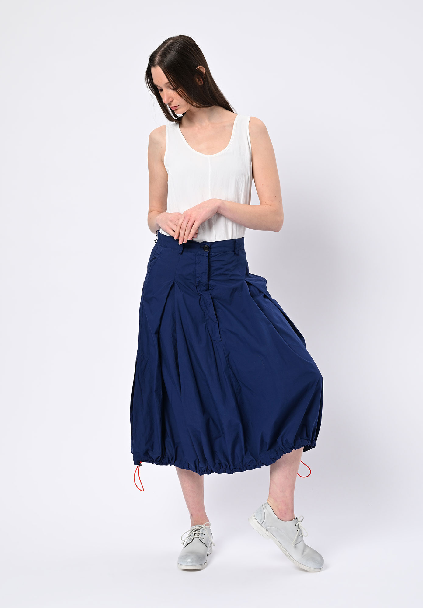 STUDIO RUNDHOLZ | DIP - DRAWCORD HEM SKIRT - OCEAN