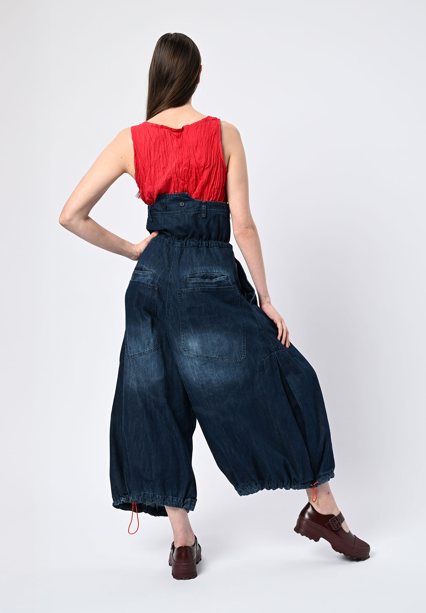 STUDIO RUNDHOLZ | DIP - DRAWCORD HEM TROUSERS - STONE WASH