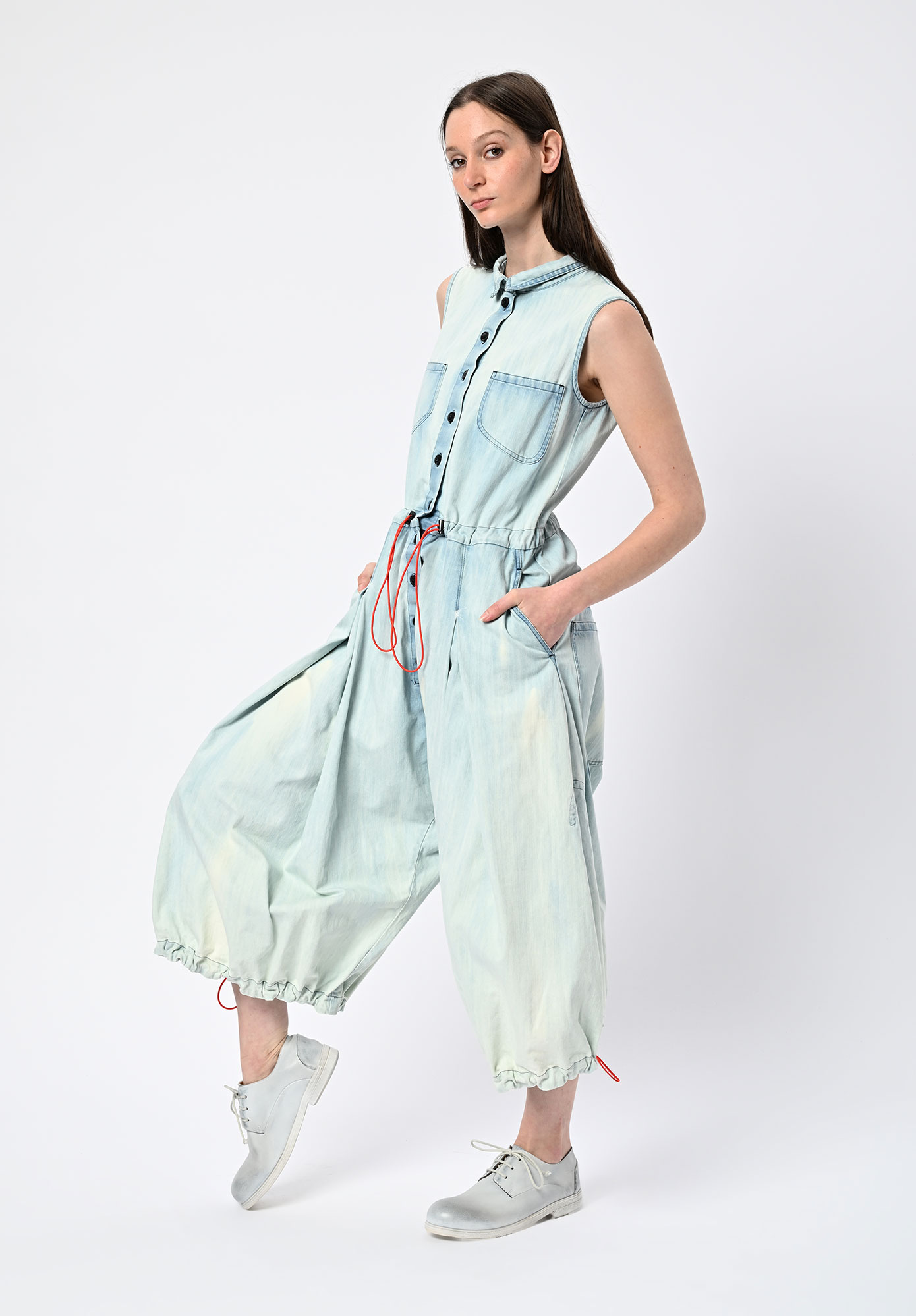 STUDIO RUNDHOLZ | DIP - DRAWCORD OVERALL - BLEACHWASH