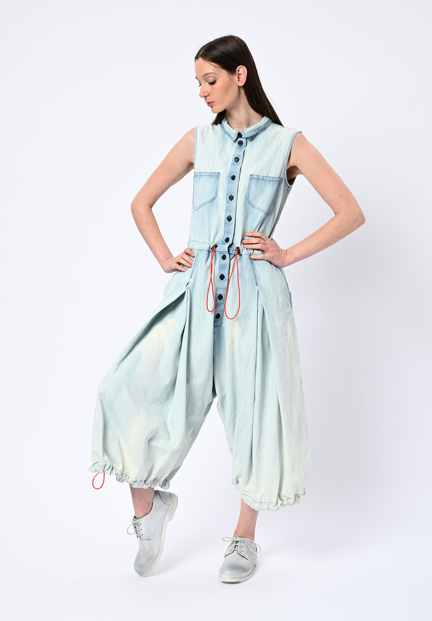 STUDIO RUNDHOLZ | DIP - DRAWCORD OVERALL - BLEACHWASH