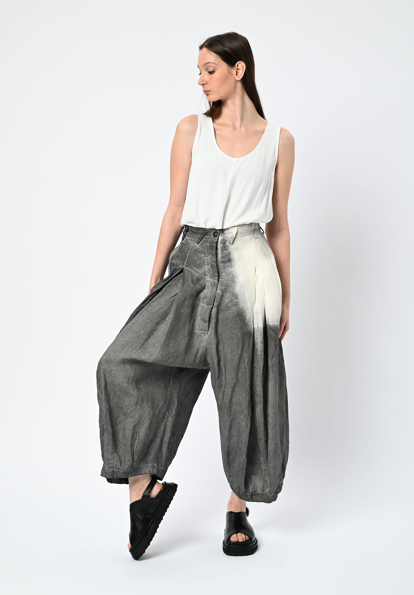 STUDIO RUNDHOLZ | MAINLINE - INVERTED PLEAT PANTS - ASTEROID PIGMENT