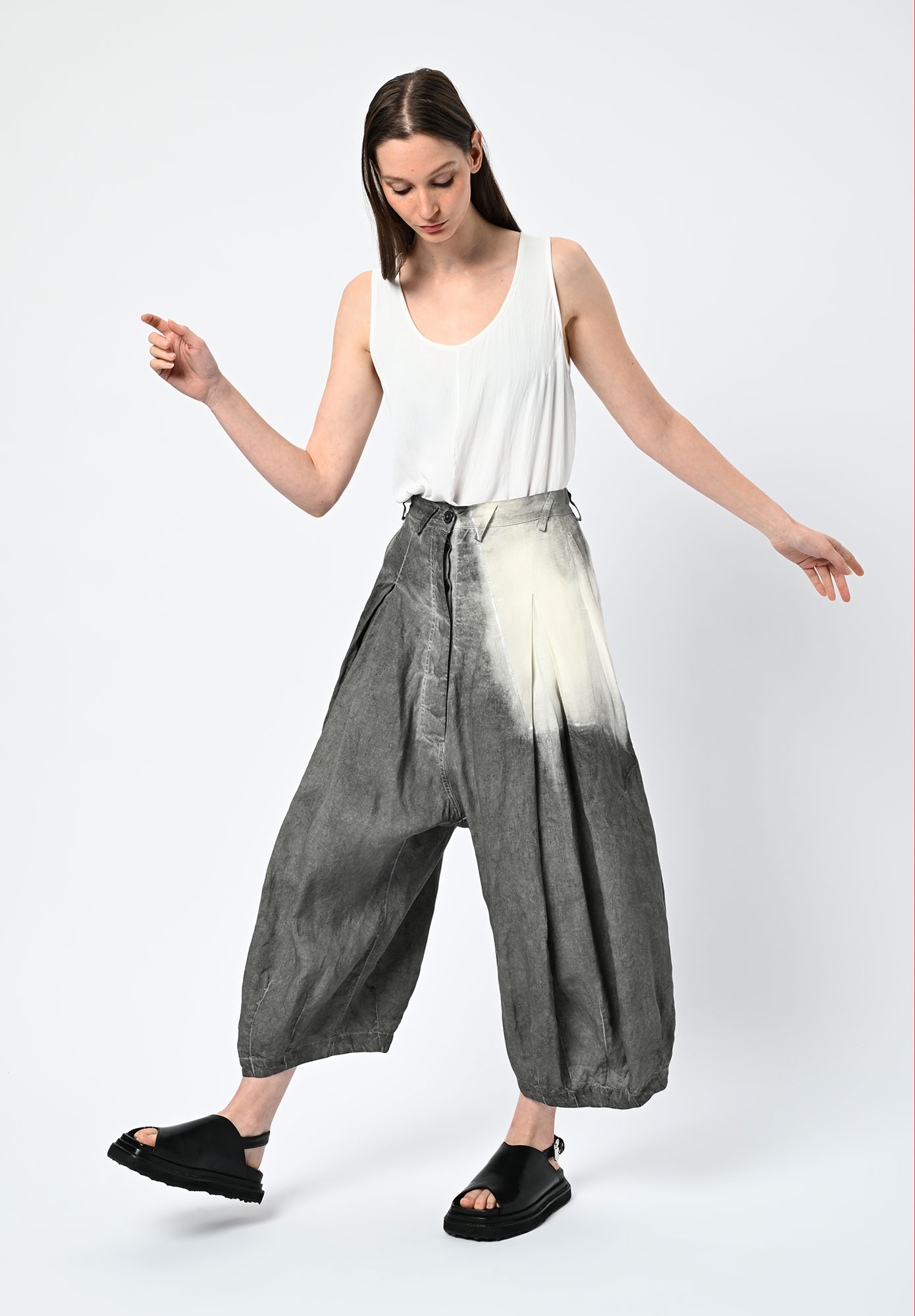 STUDIO RUNDHOLZ | MAINLINE - INVERTED PLEAT PANTS - ASTEROID PIGMENT