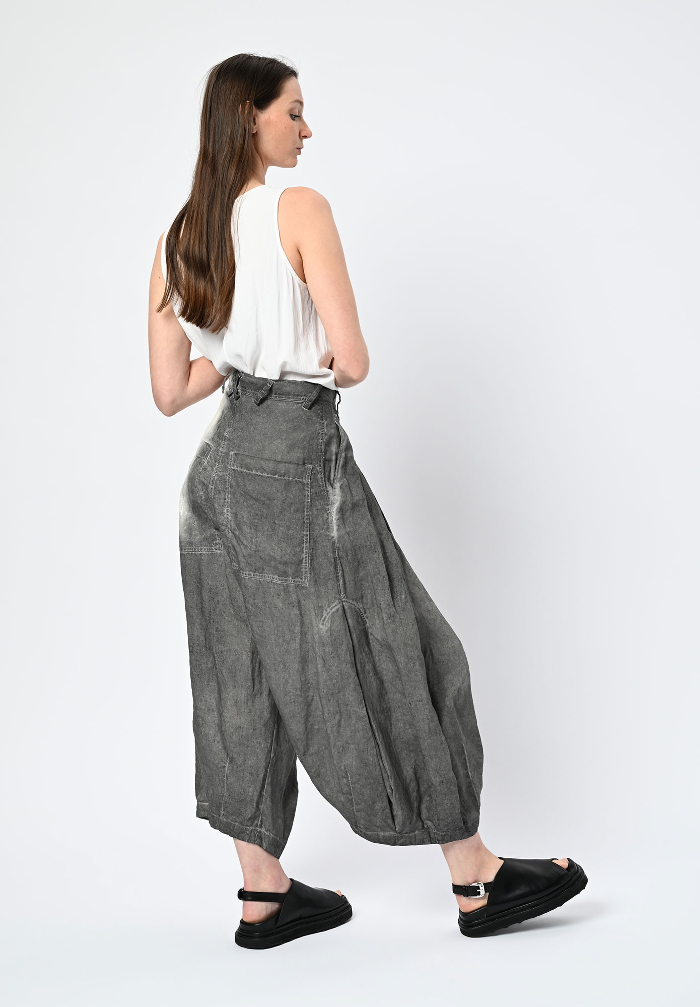 STUDIO RUNDHOLZ | MAINLINE - INVERTED PLEAT PANTS - ASTEROID PIGMENT