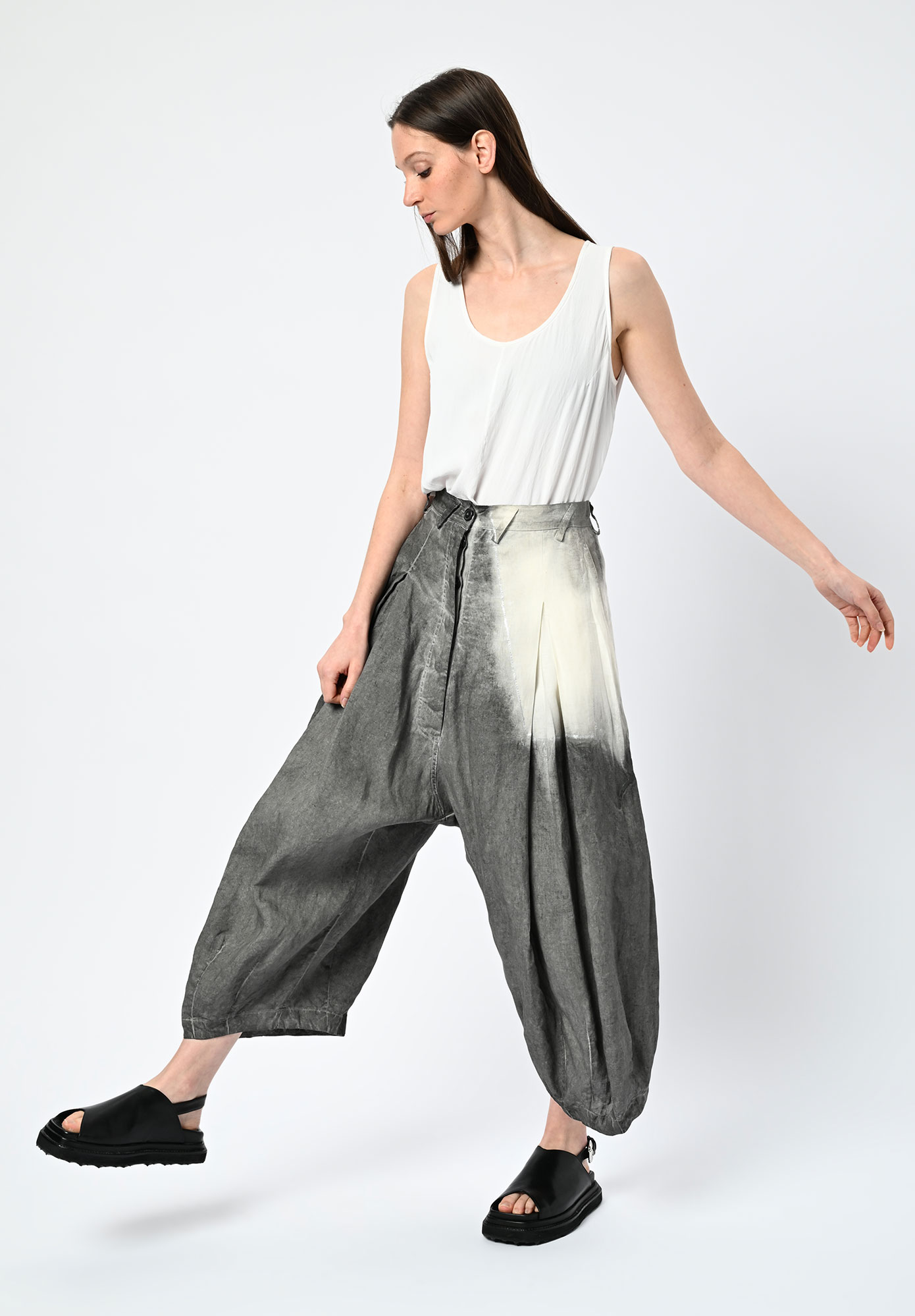 STUDIO RUNDHOLZ | MAINLINE - INVERTED PLEAT PANTS - ASTEROID PIGMENT