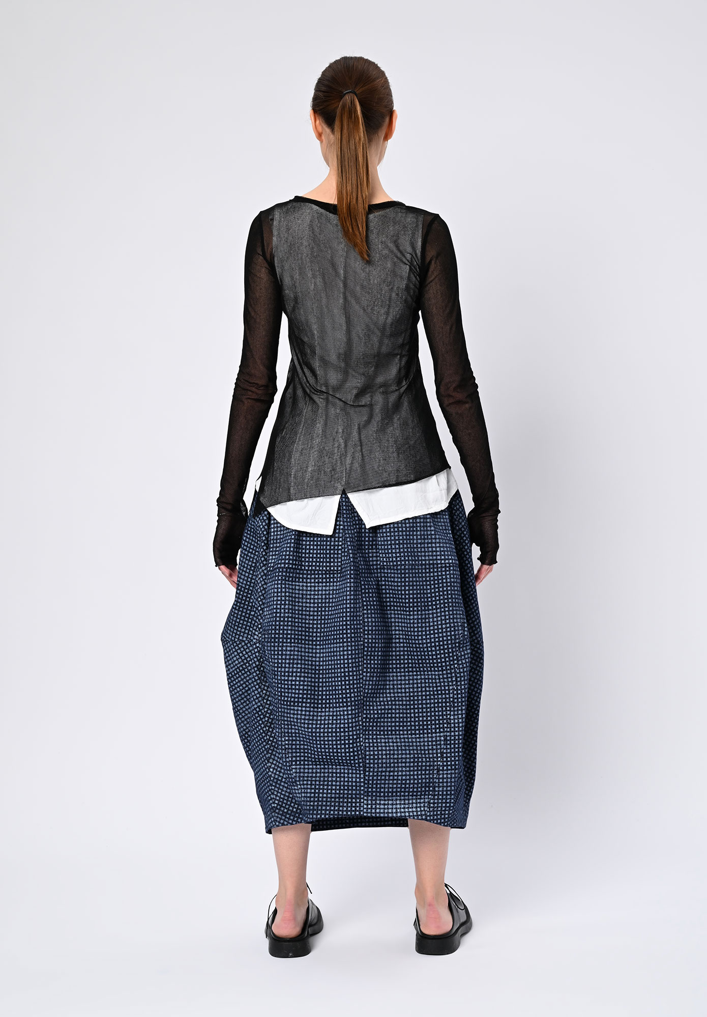 PAL OFFNER - SHEER LONG SLEEVE MESH - BLACK