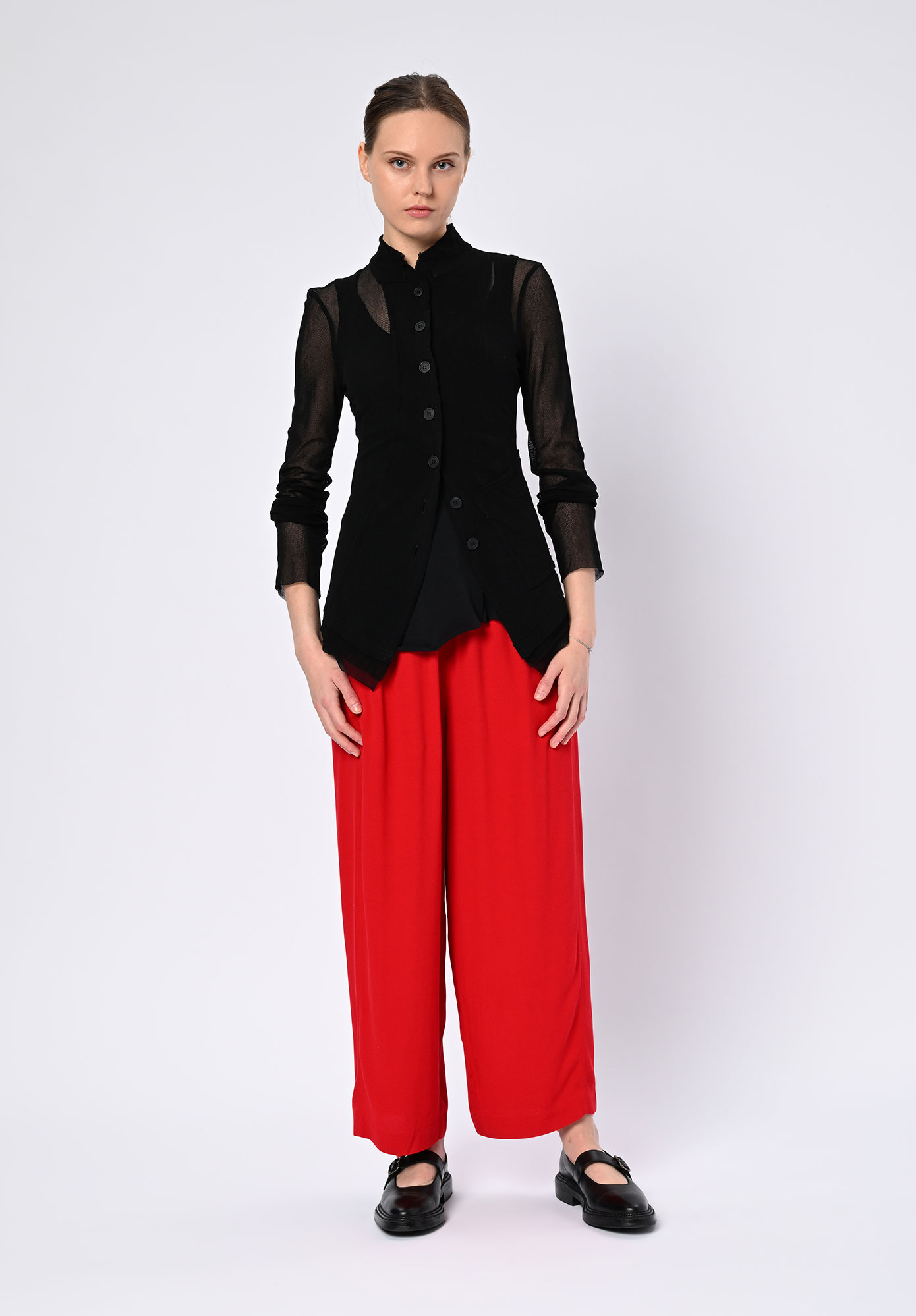PAL OFFNER - SHEER MINI PENGU JACKET - BLACK