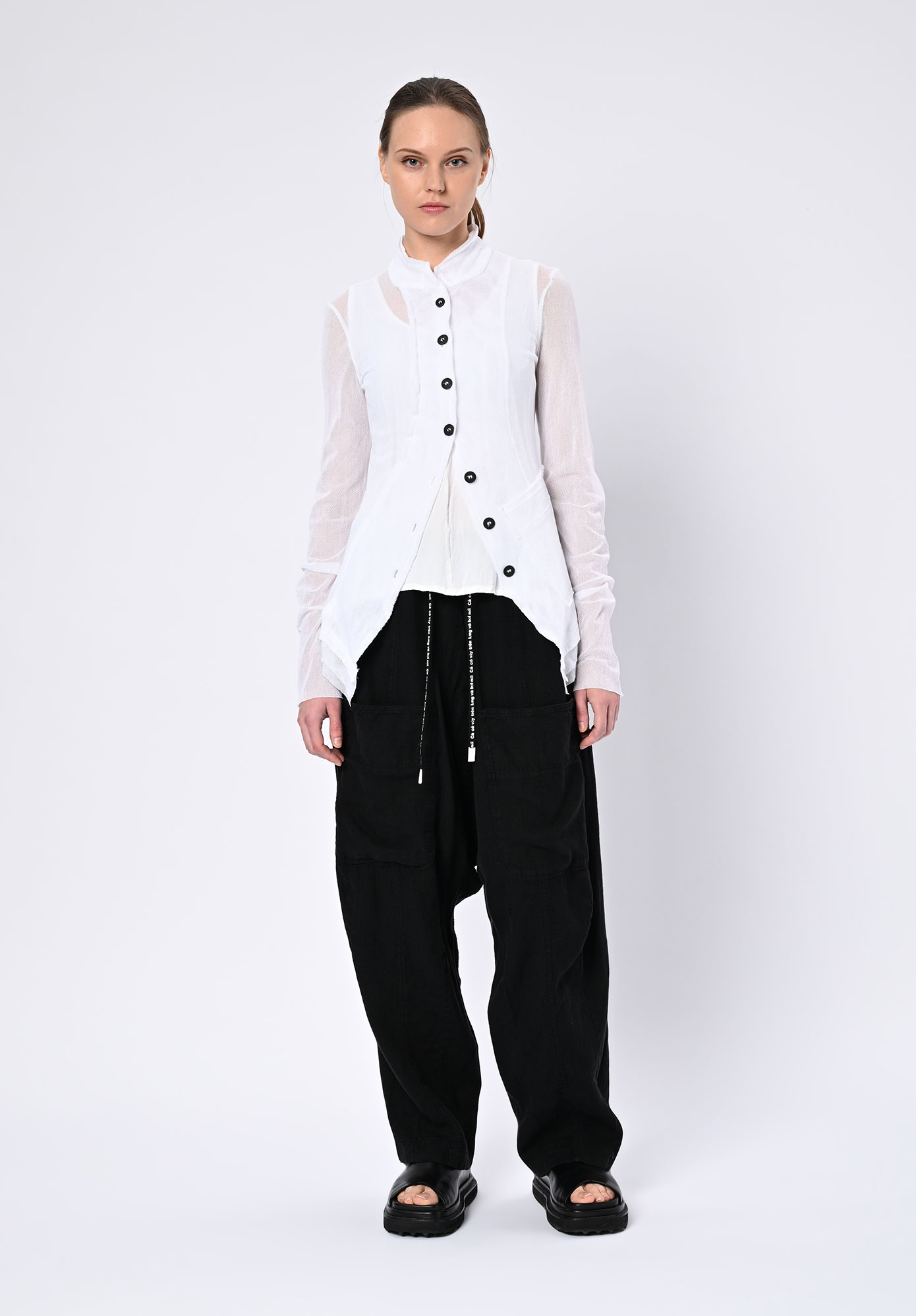 PAL OFFNER - SHEER MINI PENGU JACKET - WHITE