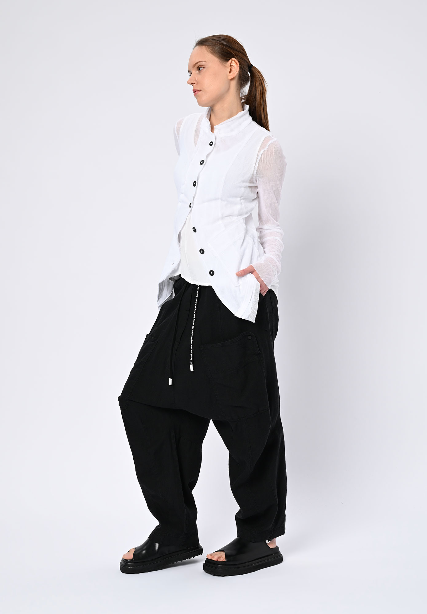 PAL OFFNER - SHEER MINI PENGU JACKET - WHITE
