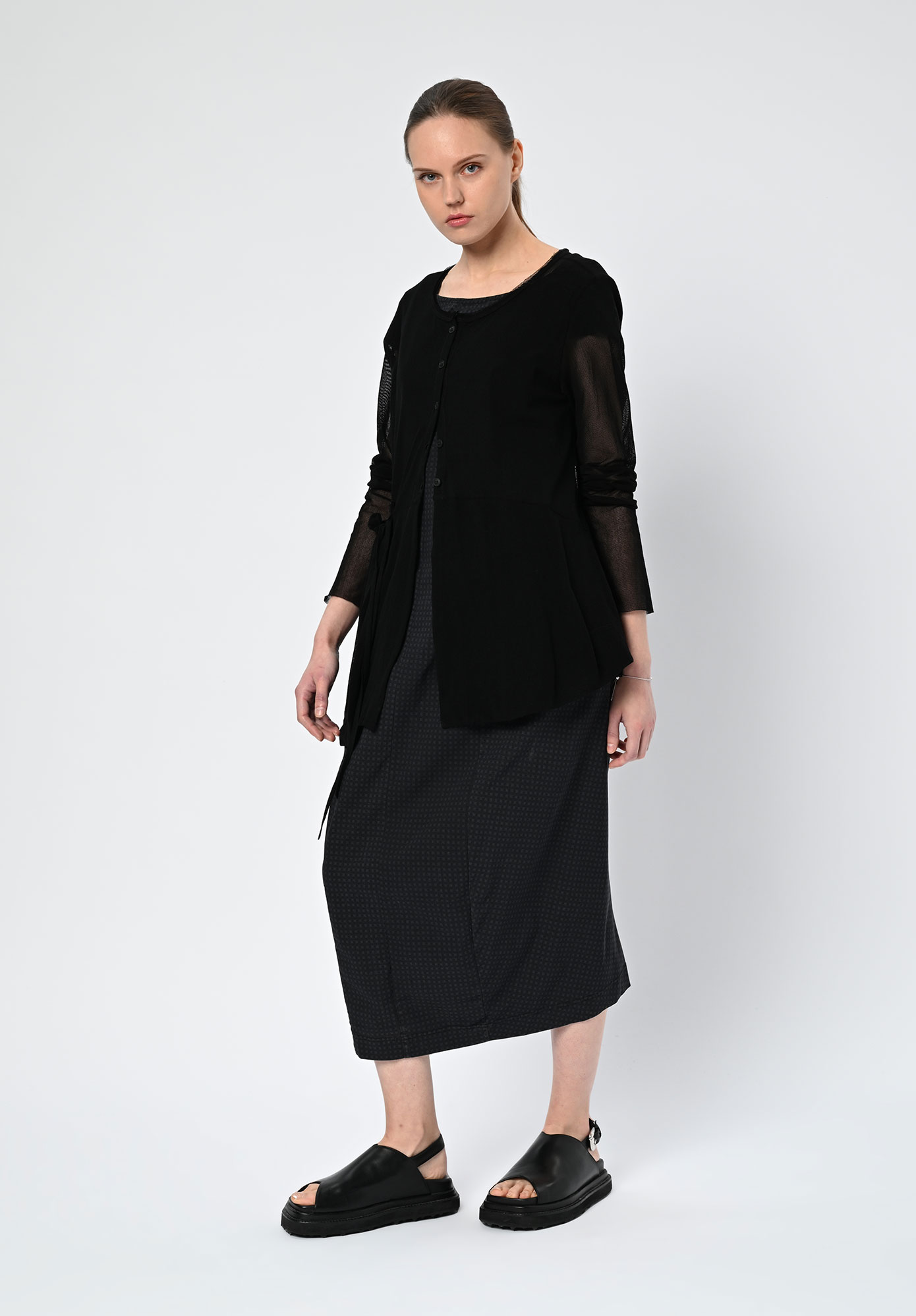 PAL OFFNER - SHEER LOOSE JACKET - BLACK