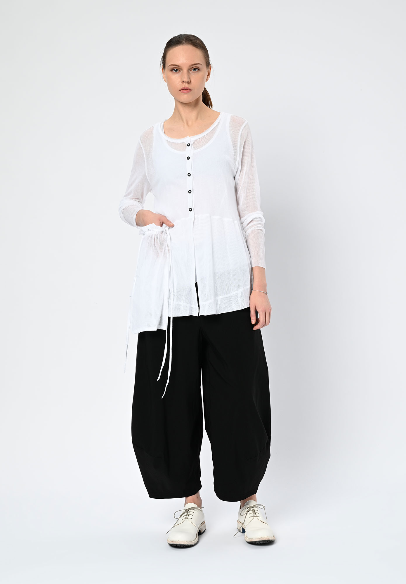 PAL OFFNER - SHEER LOOSE JACKET - WHITE