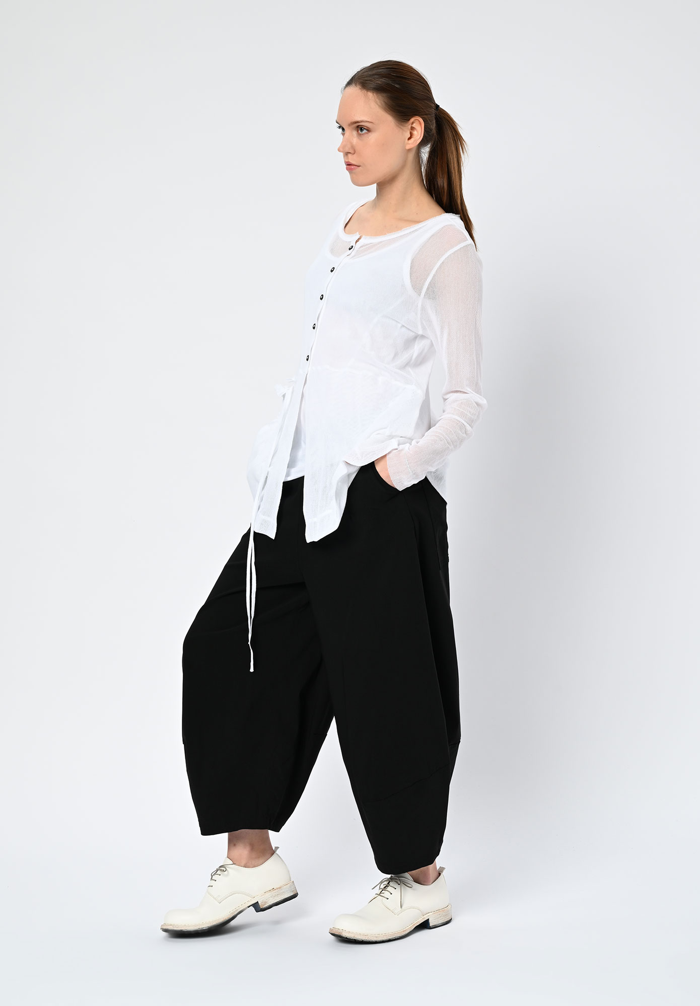 PAL OFFNER - SHEER LOOSE JACKET - WHITE