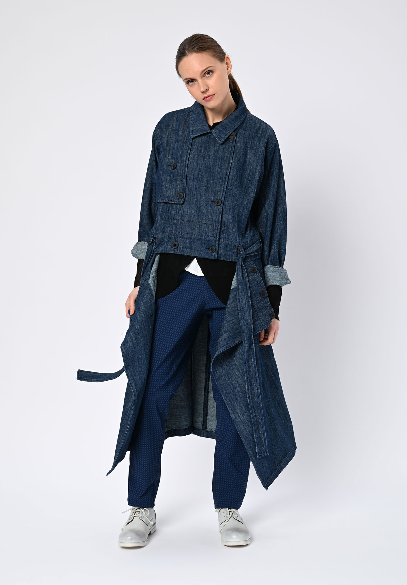 PAL OFFNER - 2-IN1 TRENCH COAT - DENIM BLUE