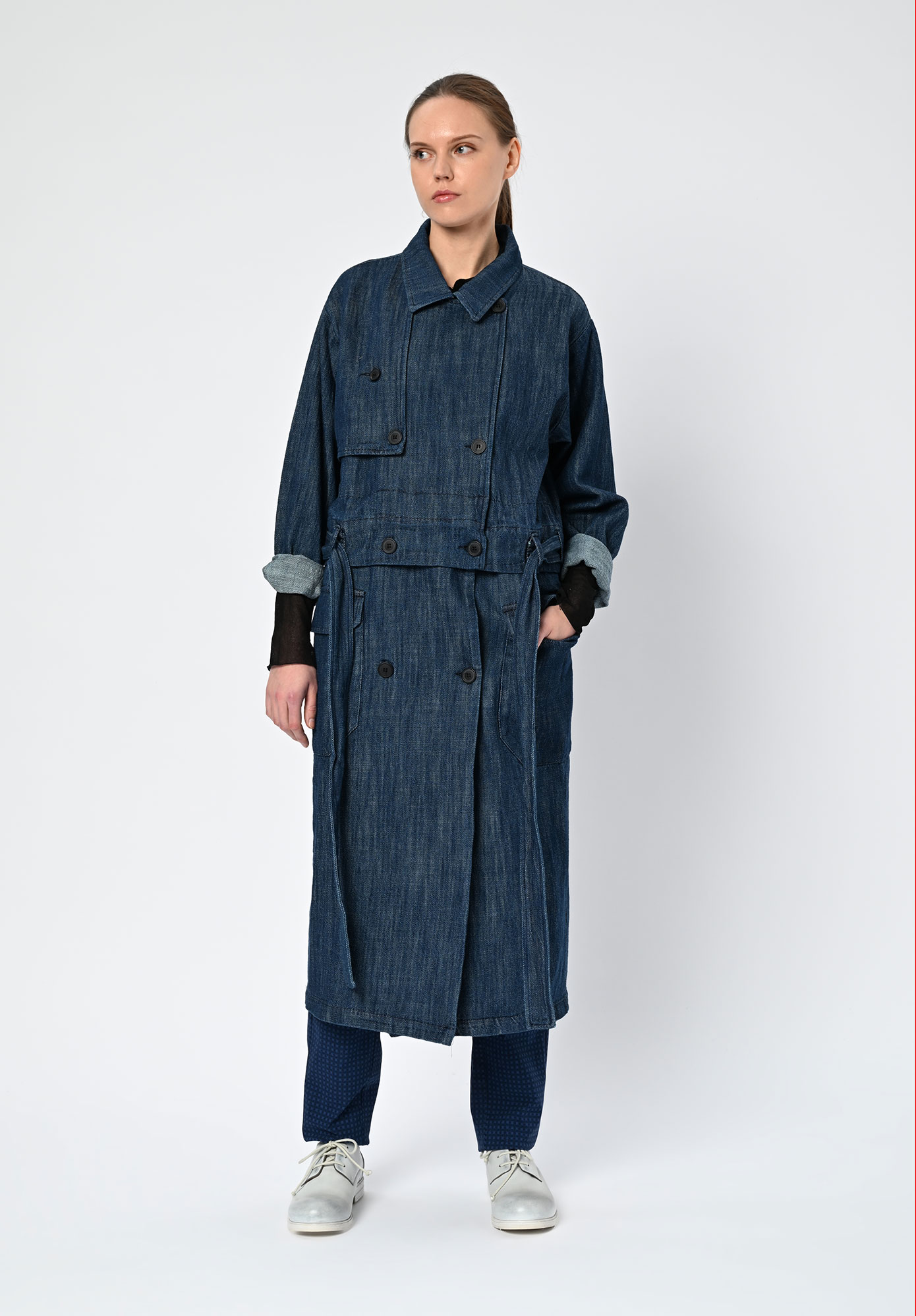 PAL OFFNER - 2-IN1 TRENCH COAT - DENIM BLUE