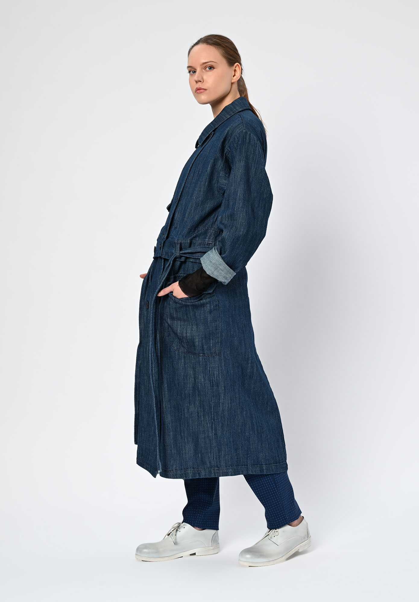 PAL OFFNER - 2-IN1 TRENCH COAT - DENIM BLUE