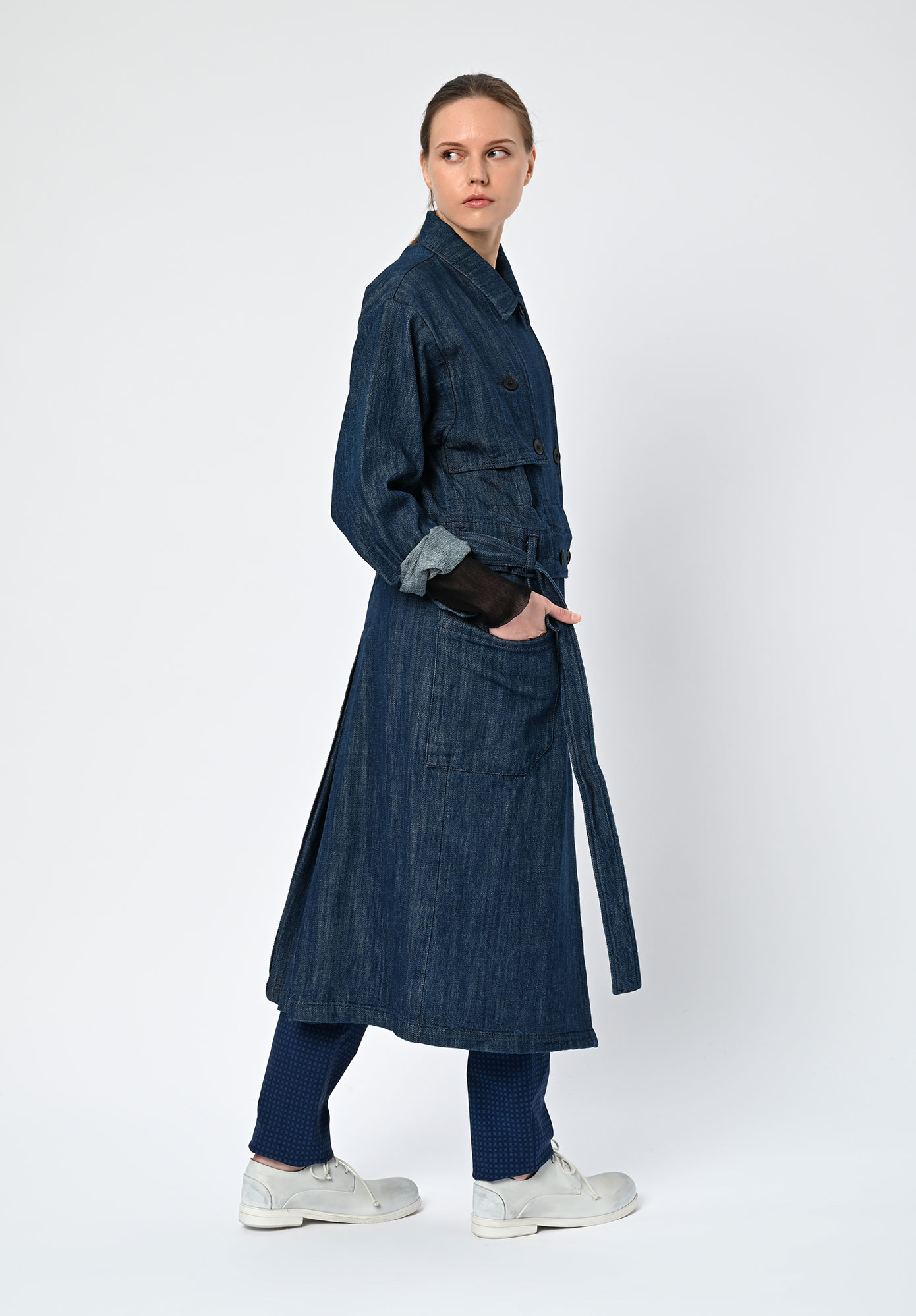 PAL OFFNER - 2-IN1 TRENCH COAT - DENIM BLUE
