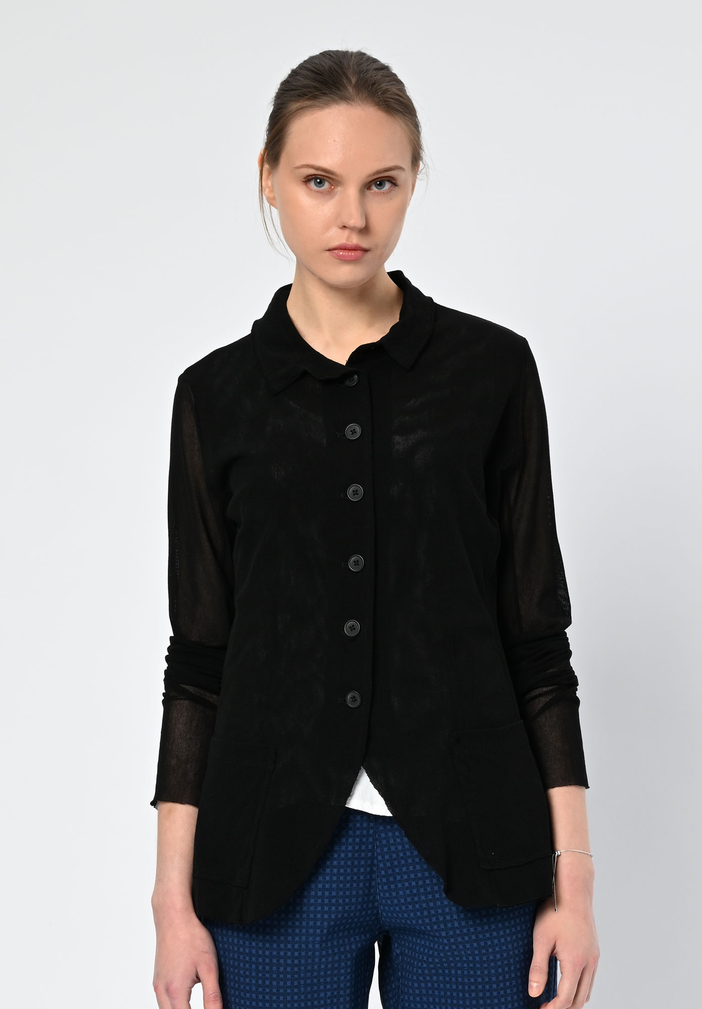 STUDIO RUNDHOLZ | BLACK LABEL - TULLE CARDIGAN - BLACK