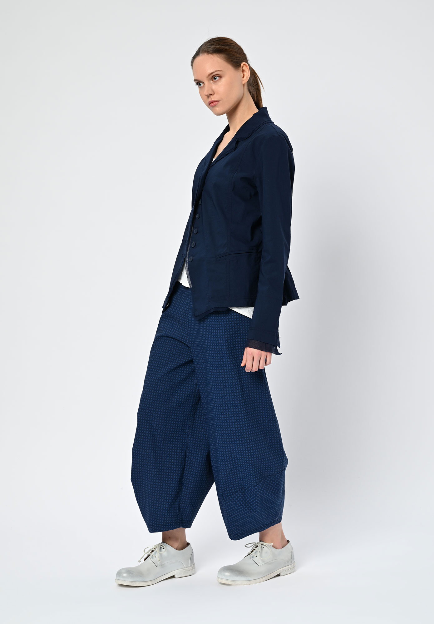 STUDIO RUNDHOLZ | BLACK LABEL - PANELLED JACKET TULLE INSERTS - NAVY
