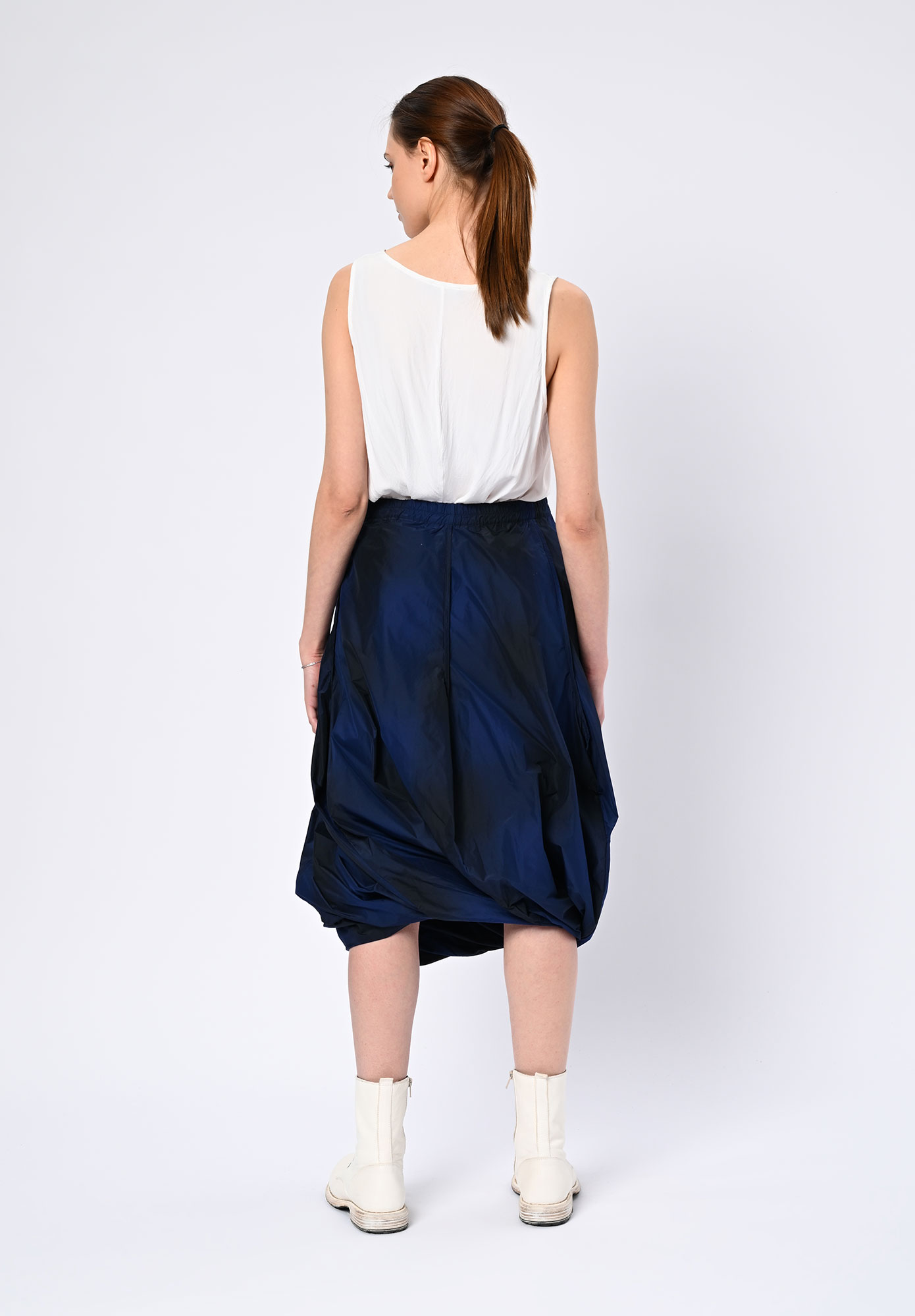 STUDIO RUNDHOLZ | BLACK LABEL - D LAYER TWIST SKIRT - BLACK | NAVY
