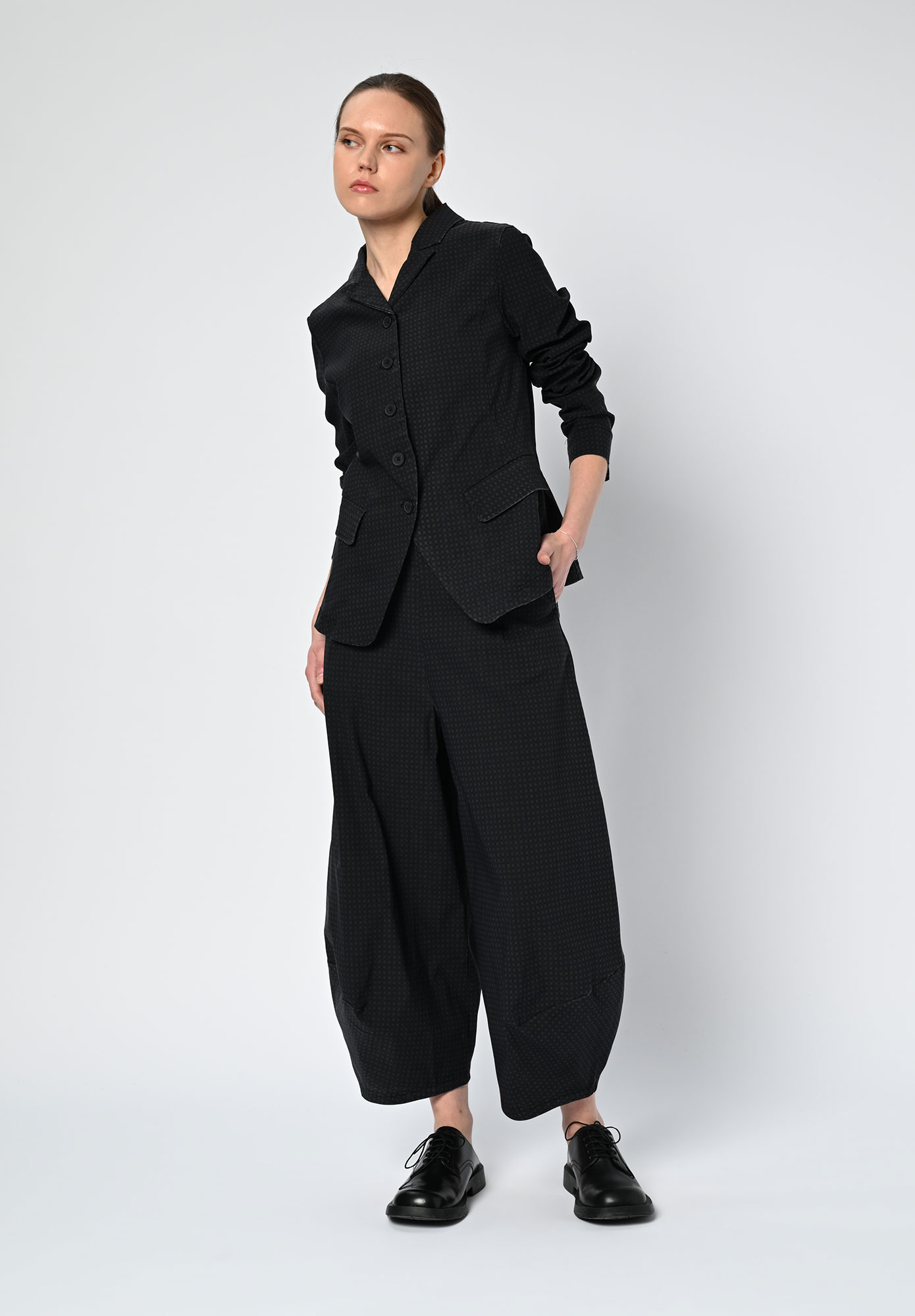 STUDIO RUNDHOLZ | BLACK LABEL - FITTED JACKET PRINT - BLACK CHECK