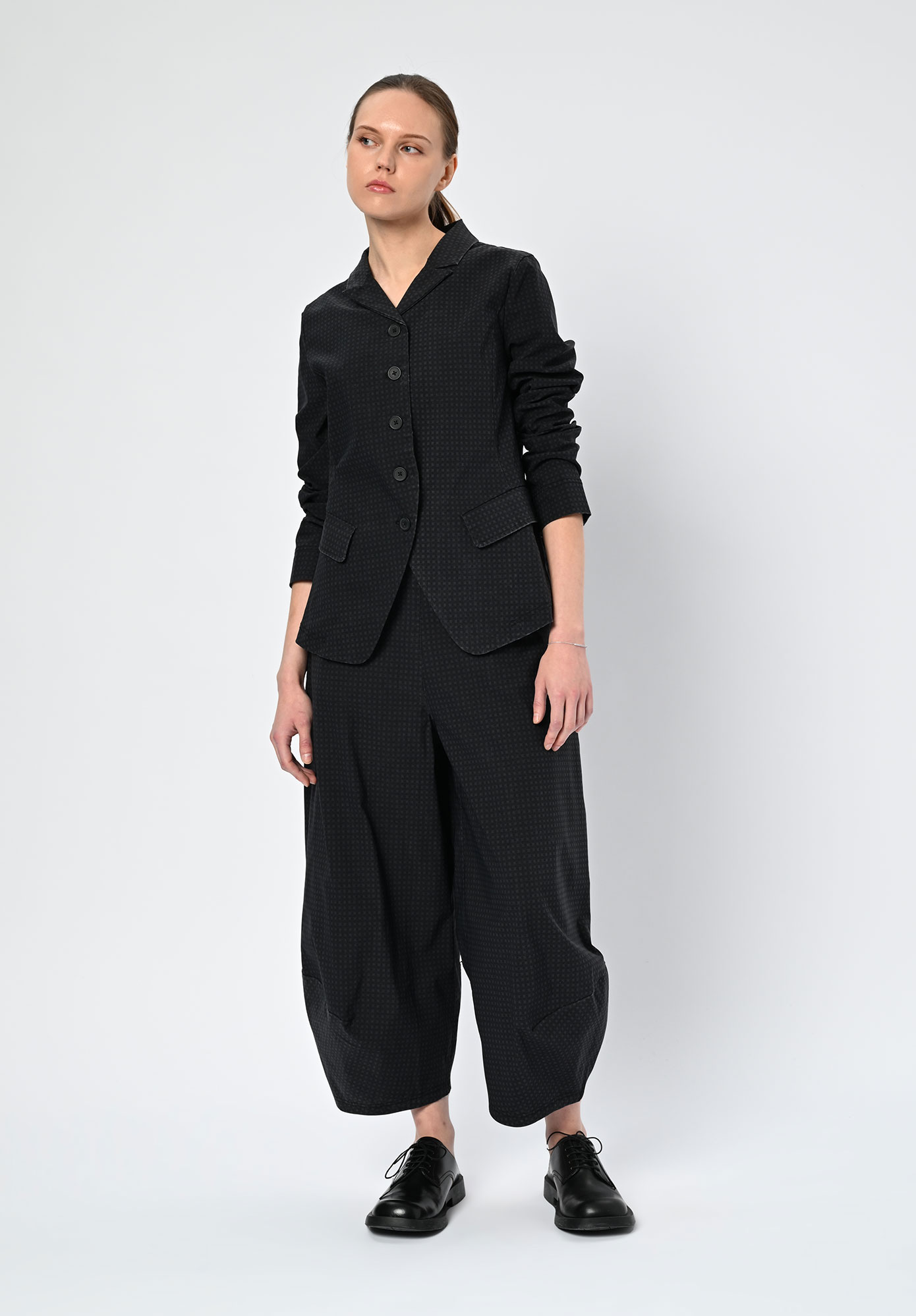 STUDIO RUNDHOLZ | BLACK LABEL - FITTED JACKET PRINT - BLACK CHECK