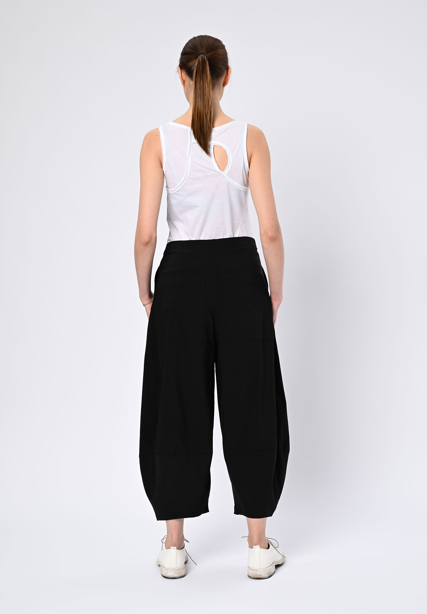 STUDIO RUNDHOLZ | BLACK LABEL - BALLOON LEG TROUSERS PLAIN - BLACK
