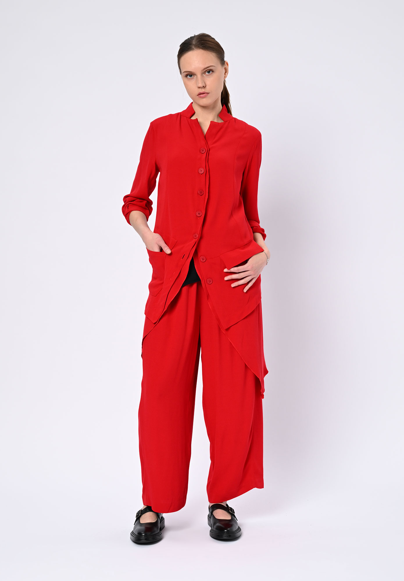 PAL OFFNER - FLUID PENGUIN COAT - WILD RED