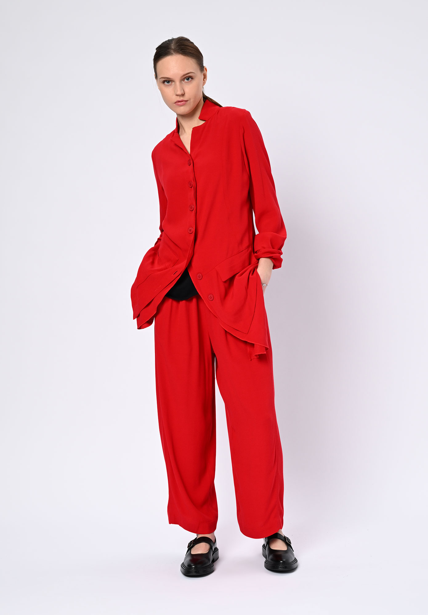 PAL OFFNER - FLUID PENGUIN COAT - WILD RED