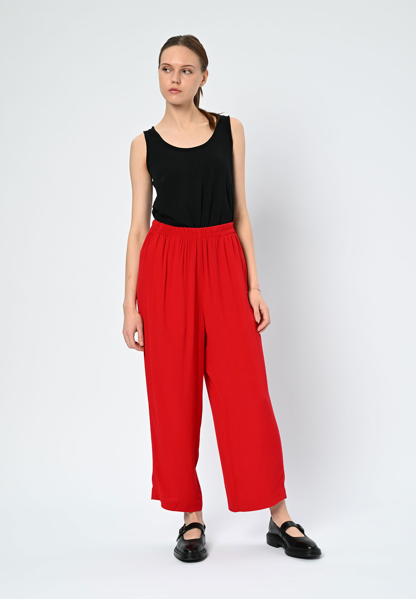 PAL OFFNER - CASUAL PULL ON TROUSERS - WILD RED