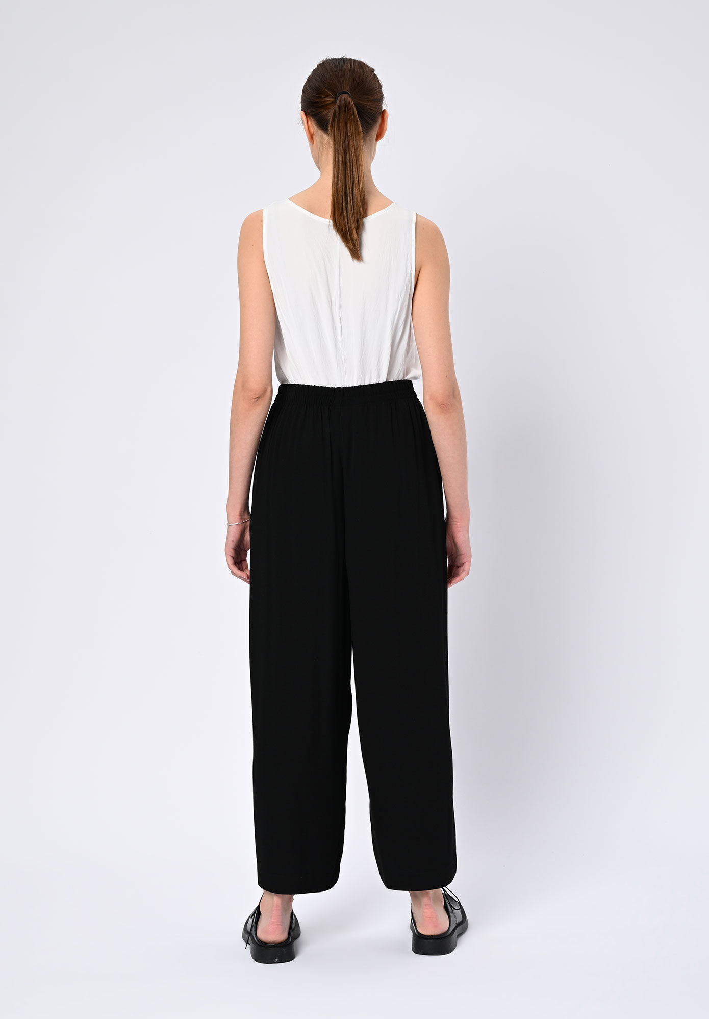 PAL OFFNER - CASUAL PULL ON TROUSERS - BLACK