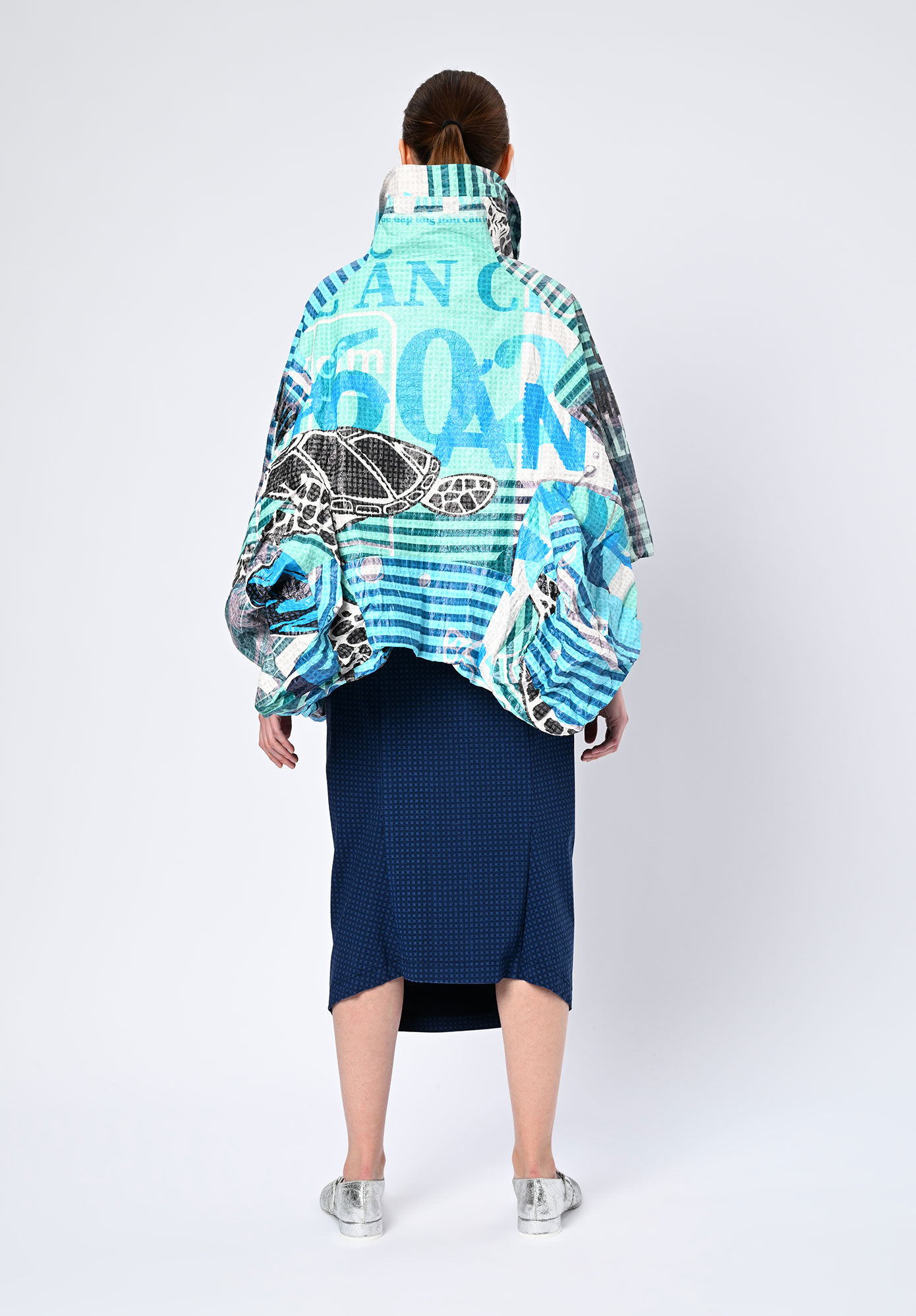 STUDIO RUNDHOLZ | BLACK LABEL - BALLOON HEM ZIP FRONT JACKET - MULTI COLOUR