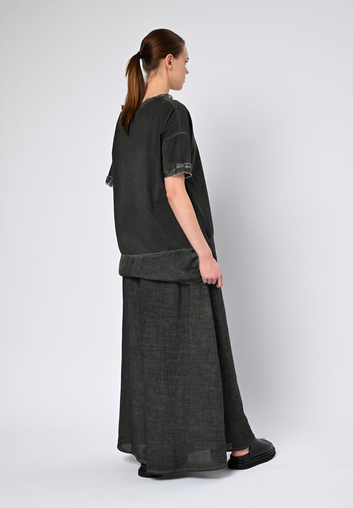 SANCTAMUERTE - V-NECK T-SHIRT - ANTHRACITE