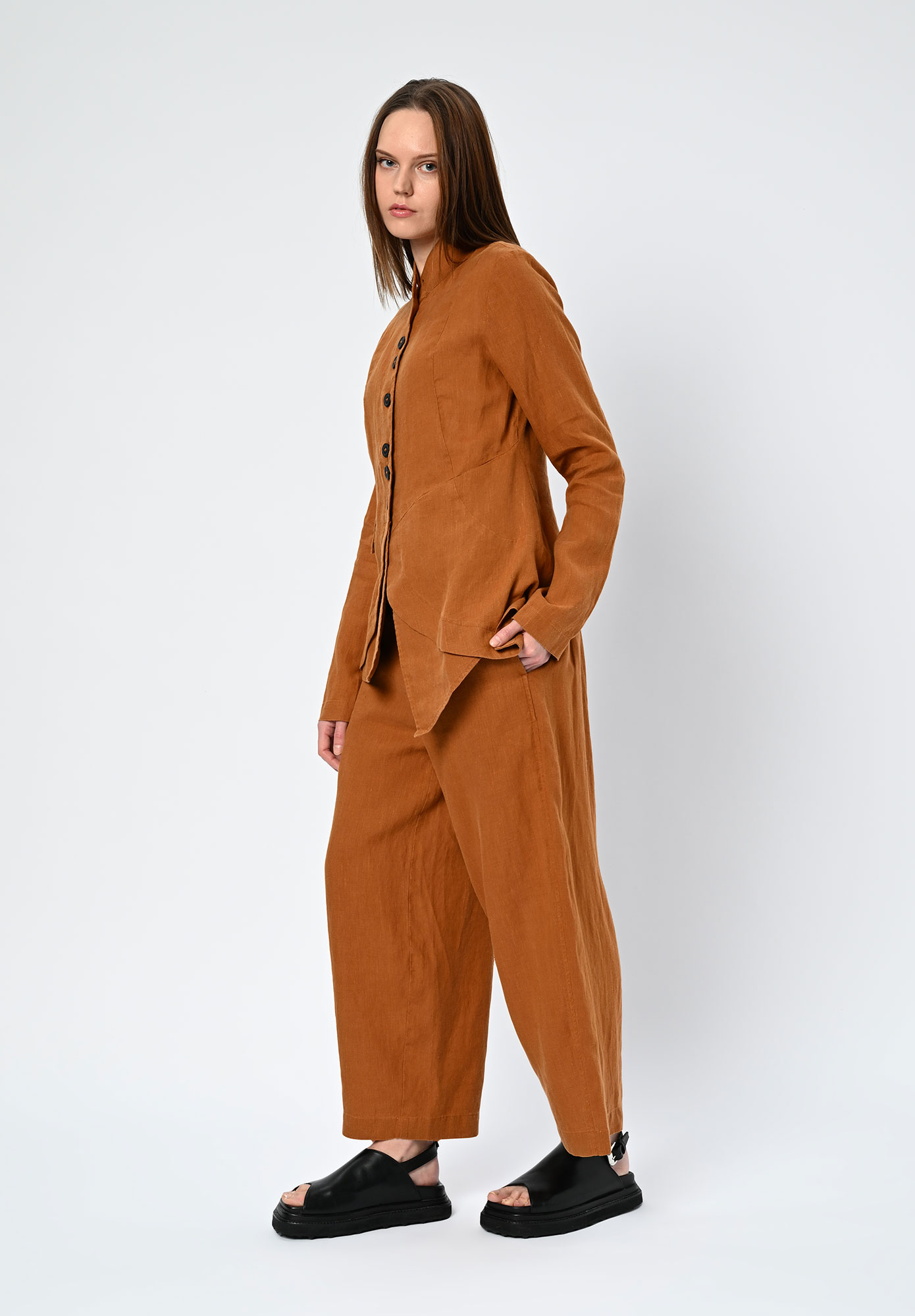PAL OFFNER - FITTED PENGUIN JACKET - TERRACOTTA LINEN