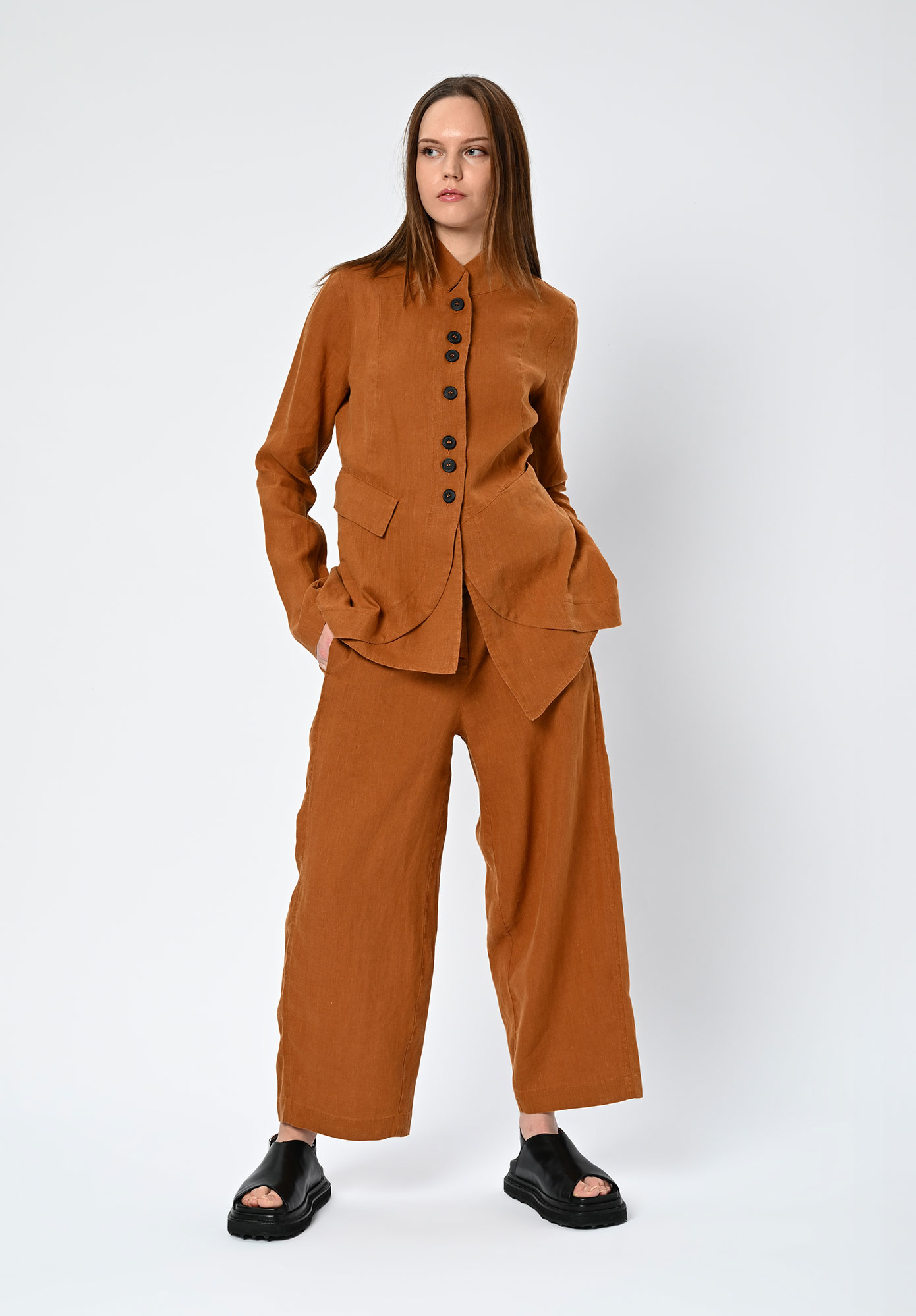 PAL OFFNER - FITTED PENGUIN JACKET - TERRACOTTA LINEN