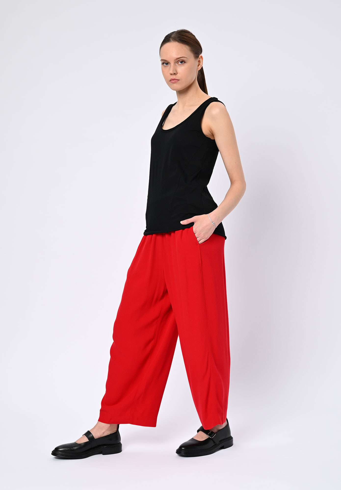 PAL OFFNER - ASYMMETRIC TANK TOP - BLACK