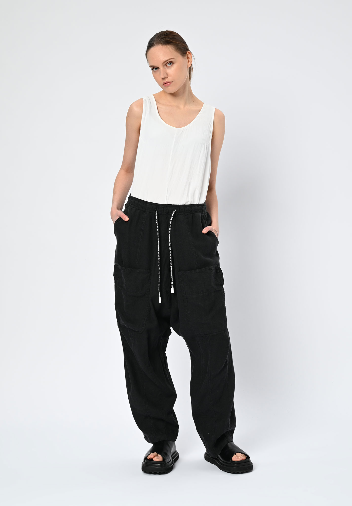 STUDIO RUNDHOLZ | BLACK LABEL - DROP CROTCH PANT - BLACK