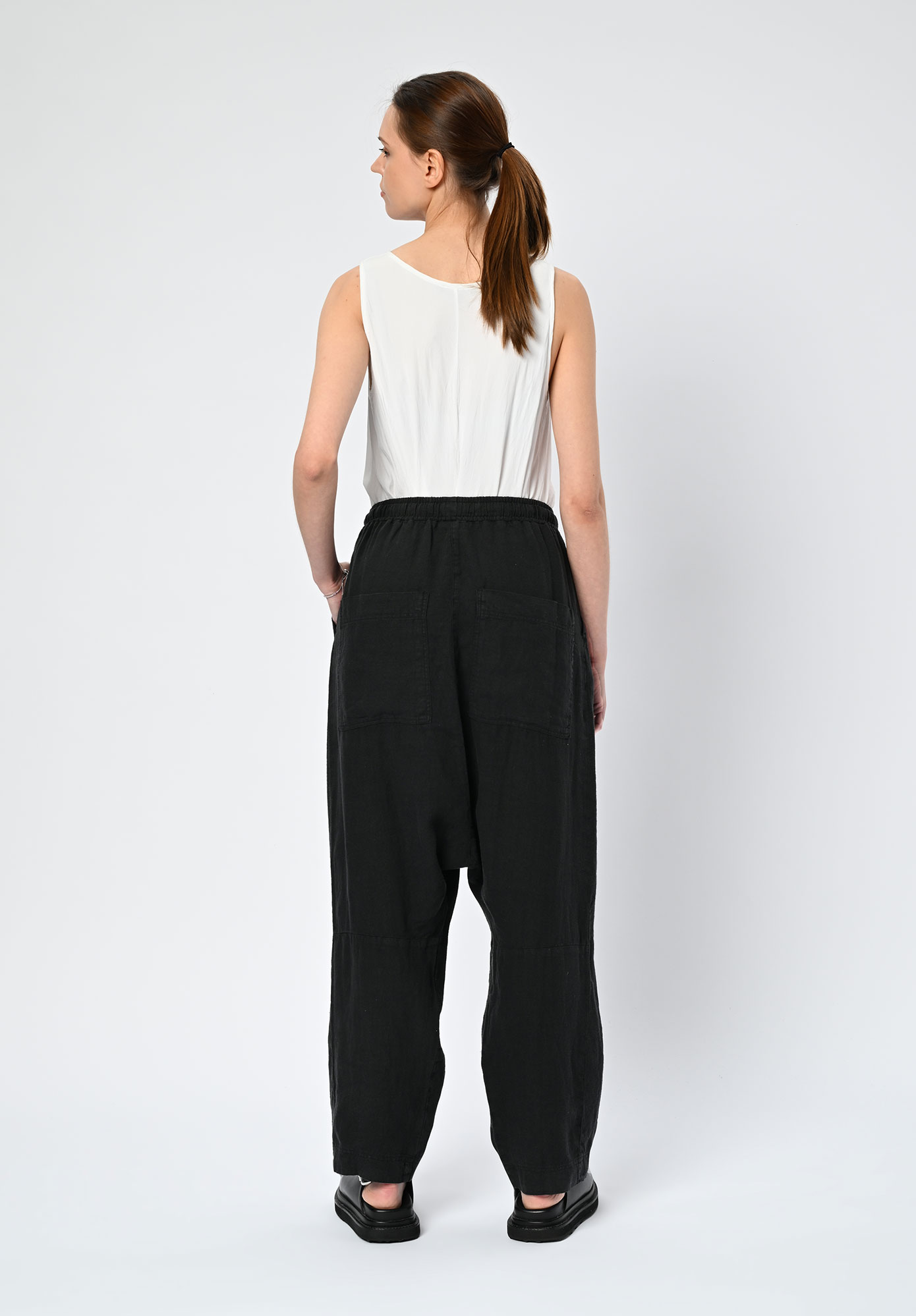 STUDIO RUNDHOLZ | BLACK LABEL - DROP CROTCH PANT - BLACK