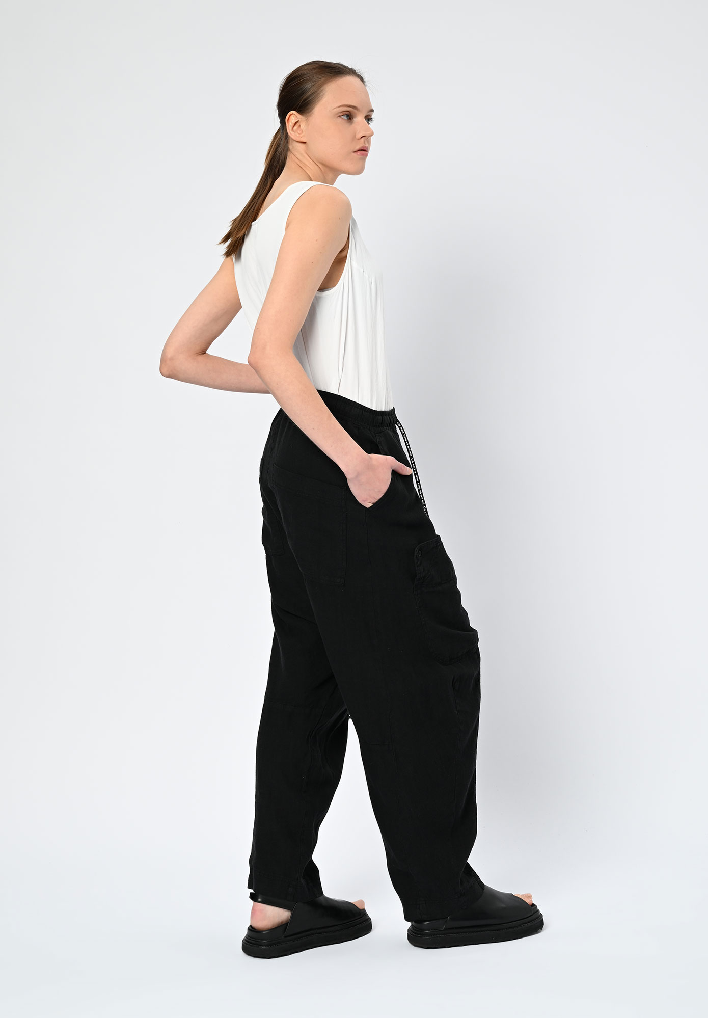 STUDIO RUNDHOLZ | BLACK LABEL - DROP CROTCH PANT - BLACK