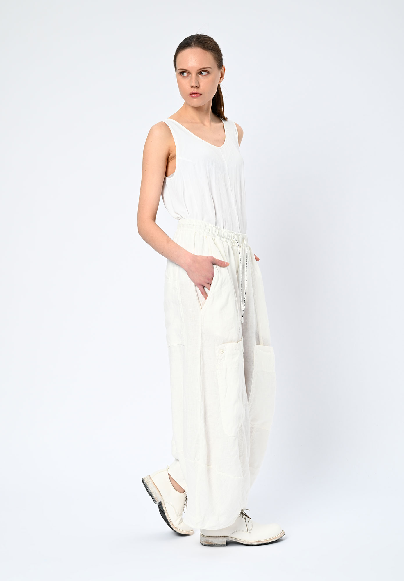 STUDIO RUNDHOLZ | BLACK LABEL - BALLOON LEG PANT - OFF WHITE