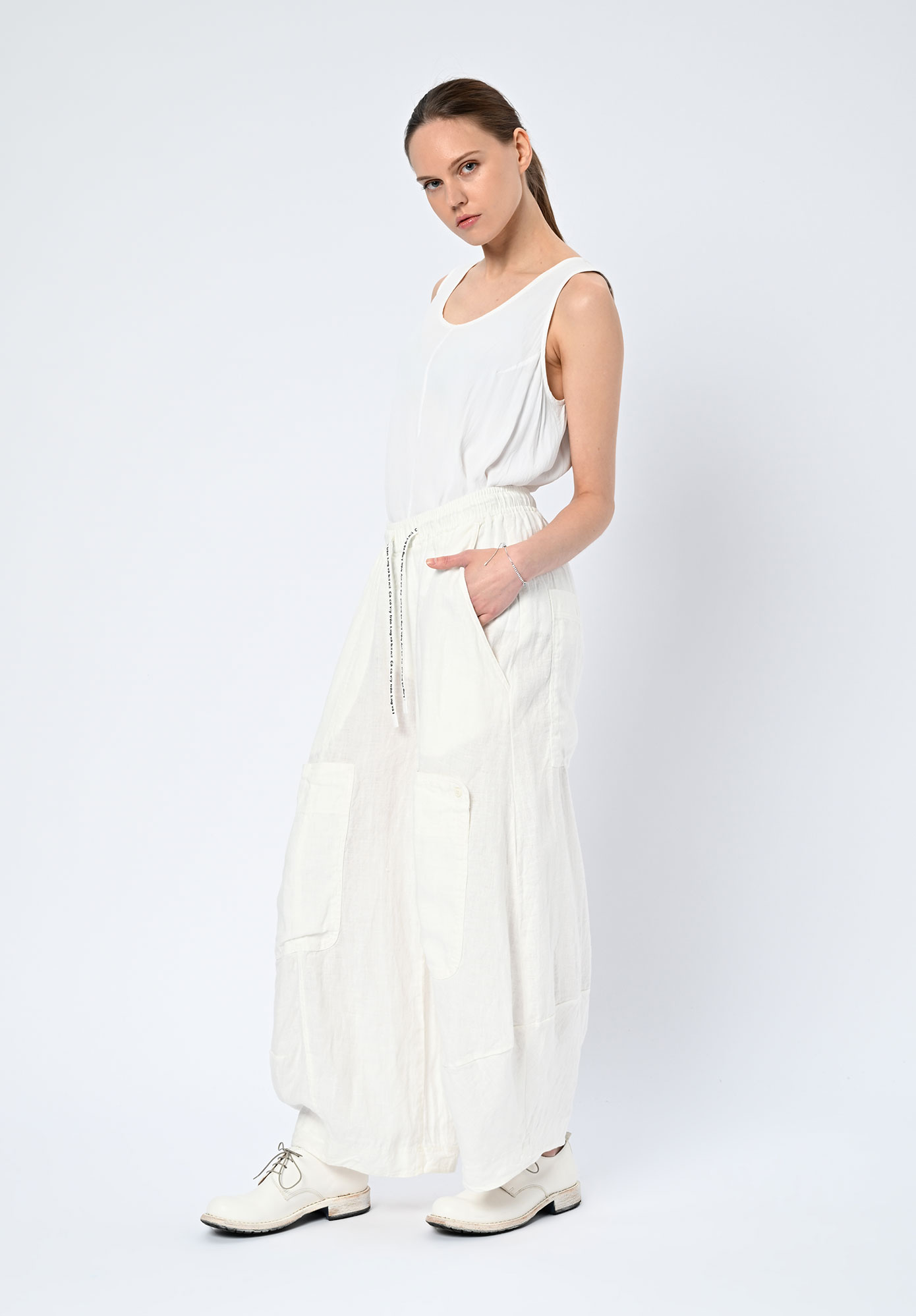 STUDIO RUNDHOLZ | BLACK LABEL - BALLOON LEG PANT - OFF WHITE