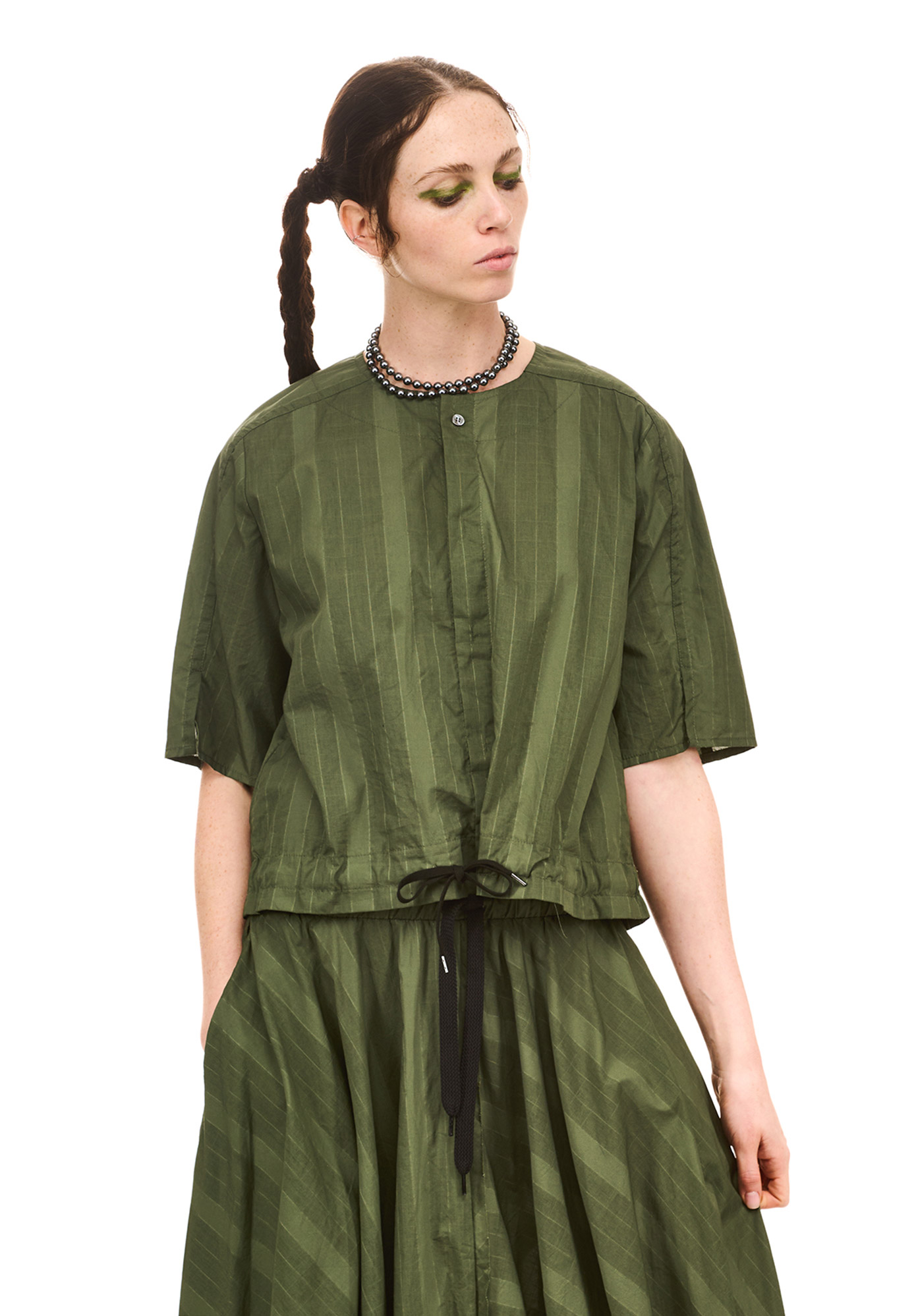 NOM*D - GRID BLOUSON - GREEN OLIVE NOM*D - GRID BLOUSON - GREEN OLIVE