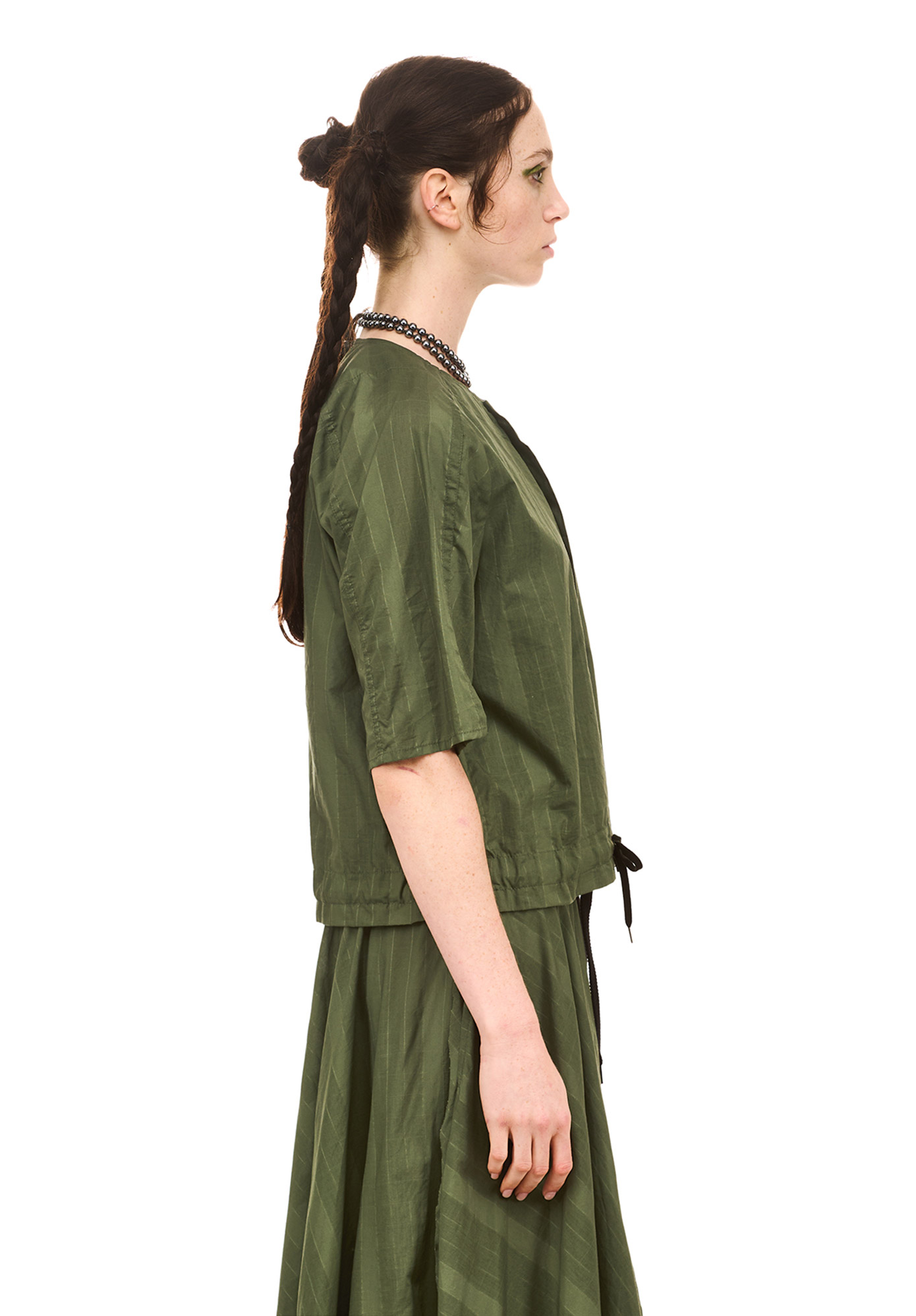 NOM*D - GRID BLOUSON - GREEN OLIVE NOM*D - GRID BLOUSON - GREEN OLIVE